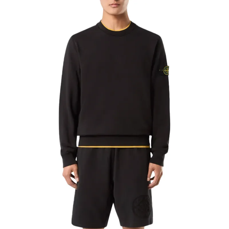 Logo Patch Sweatshirt in Black sold by MARAIS