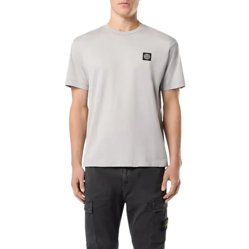 Stone Island Logo Patch T-Shirt in Lead Grey sold by MARAIS