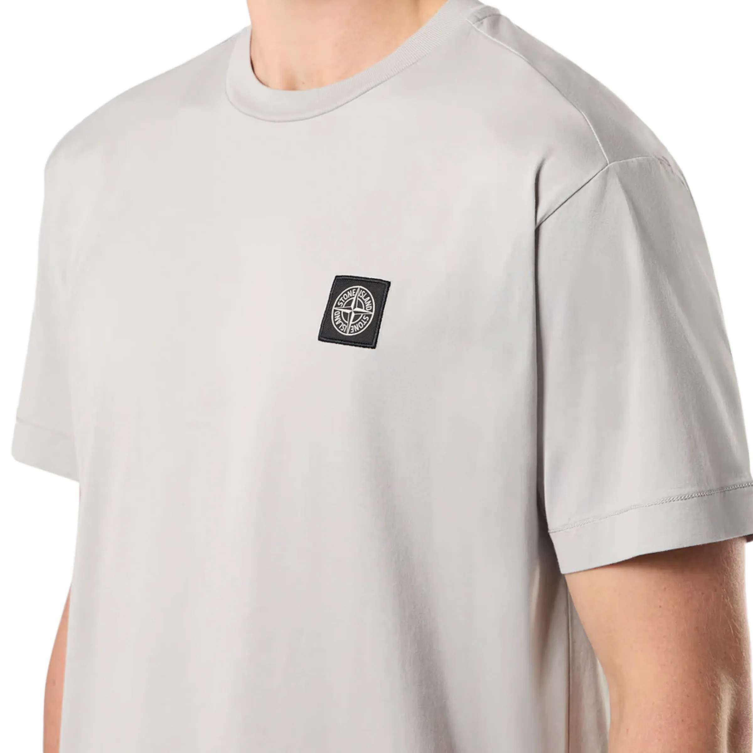 Stone Island Logo Patch T-Shirt in Lead Grey sold by MARAIS product image thumbnail 3