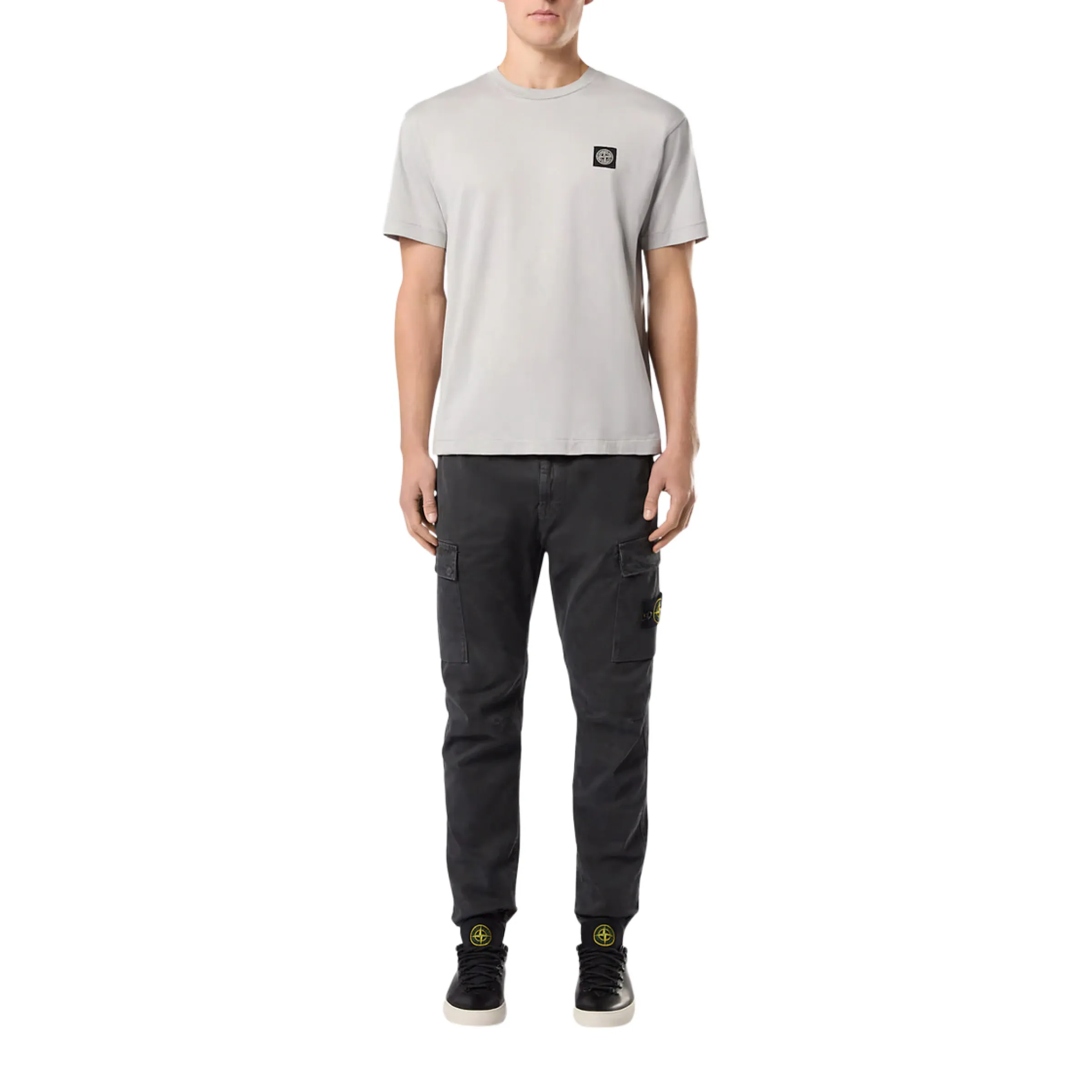 Stone Island Logo Patch T-Shirt in Lead Grey sold by MARAIS product image thumbnail 4