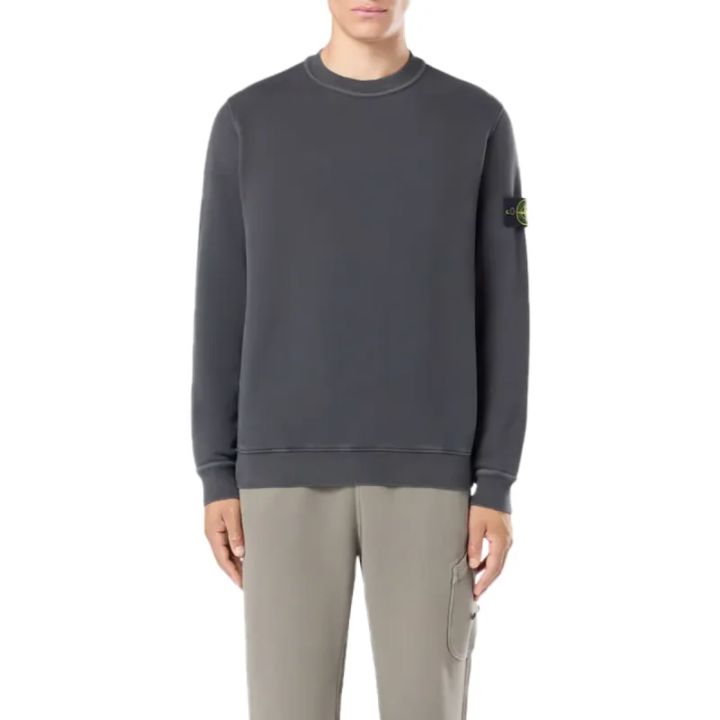 Diagonal Fleece Sweatshirt in Lead Grey sold by MARAIS