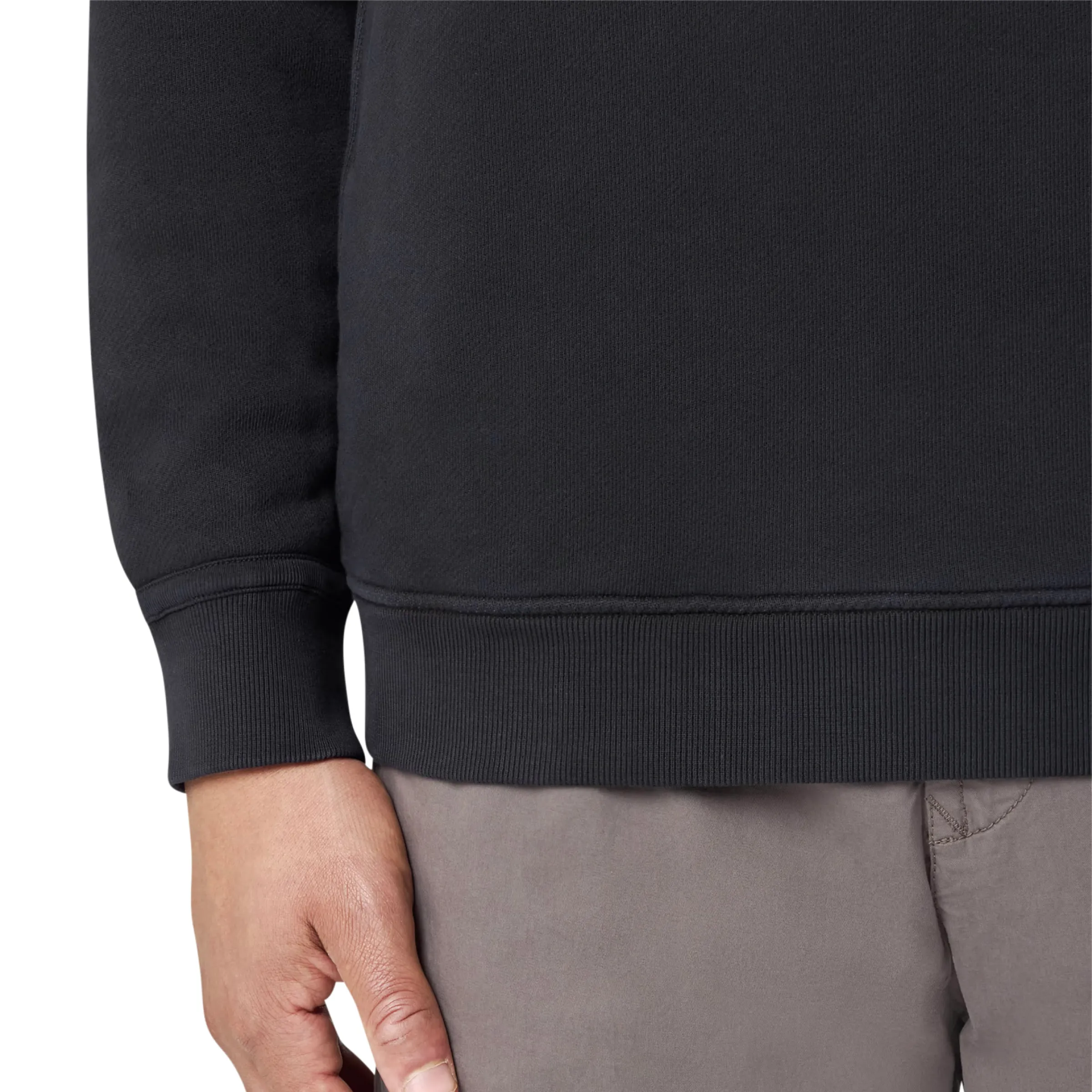 Diagonal Fleece Sweatshirt in Black sold by MARAIS product image thumbnail 4