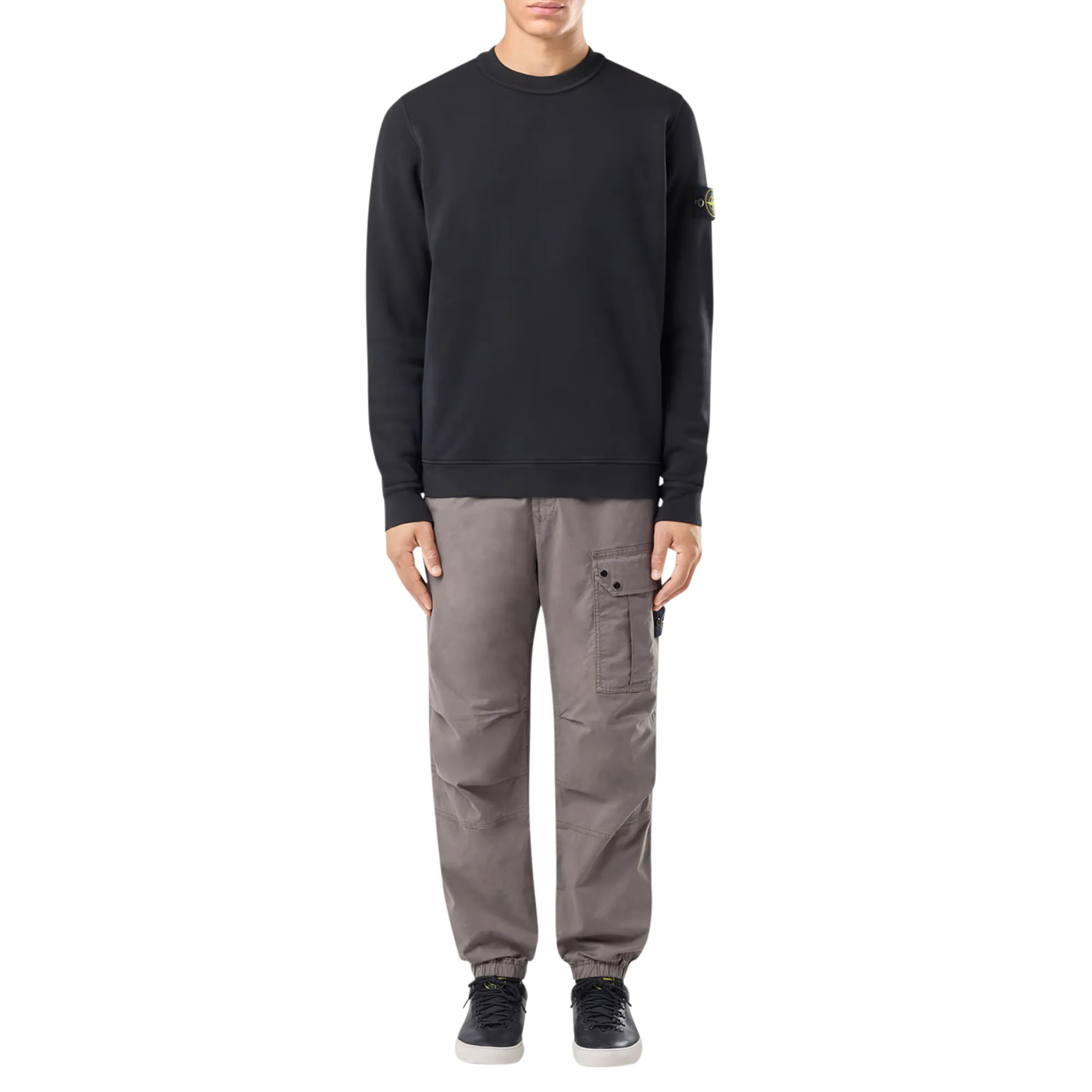 Diagonal Fleece Sweatshirt in Black sold by MARAIS product image thumbnail 5