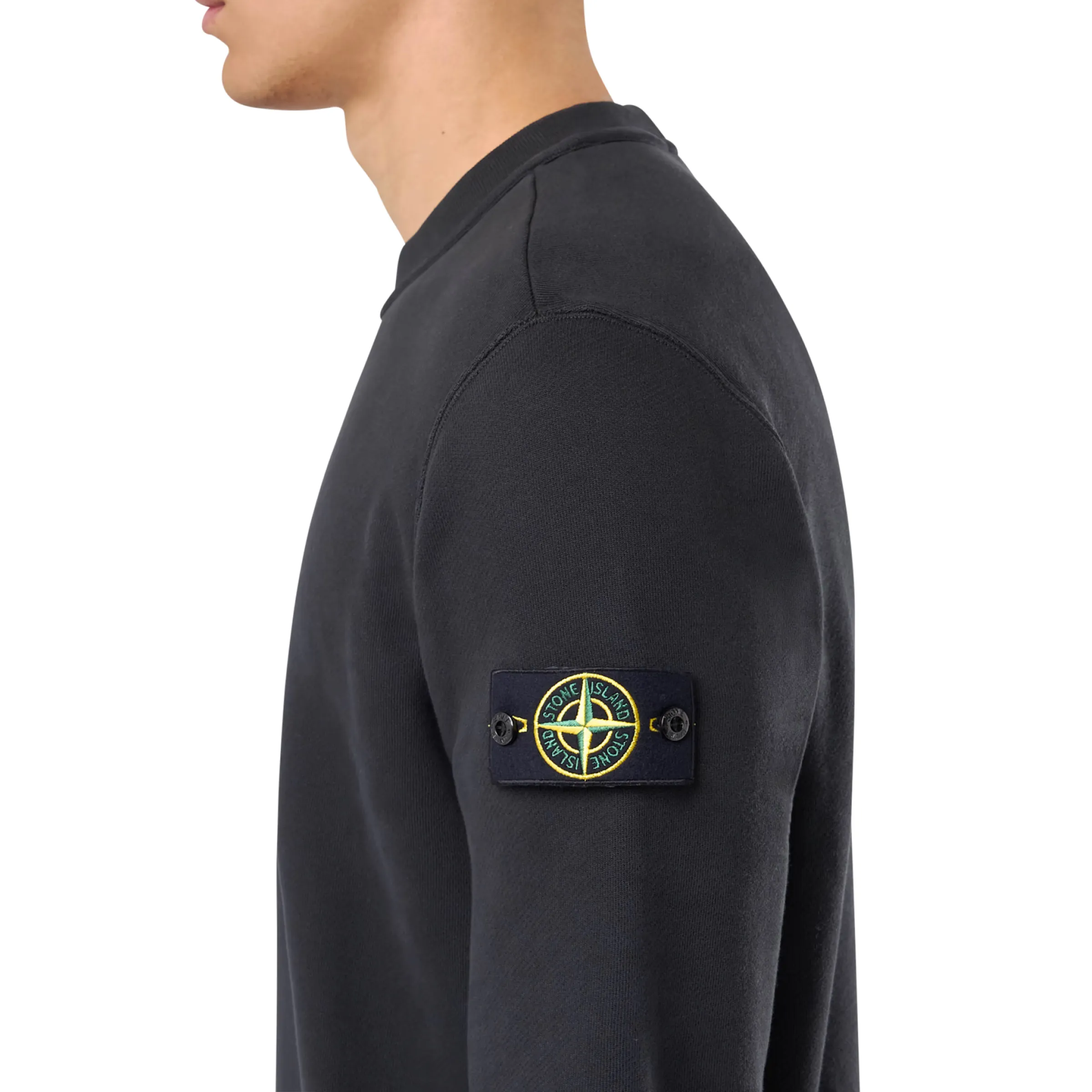 Diagonal Fleece Sweatshirt in Black sold by MARAIS product image thumbnail 3