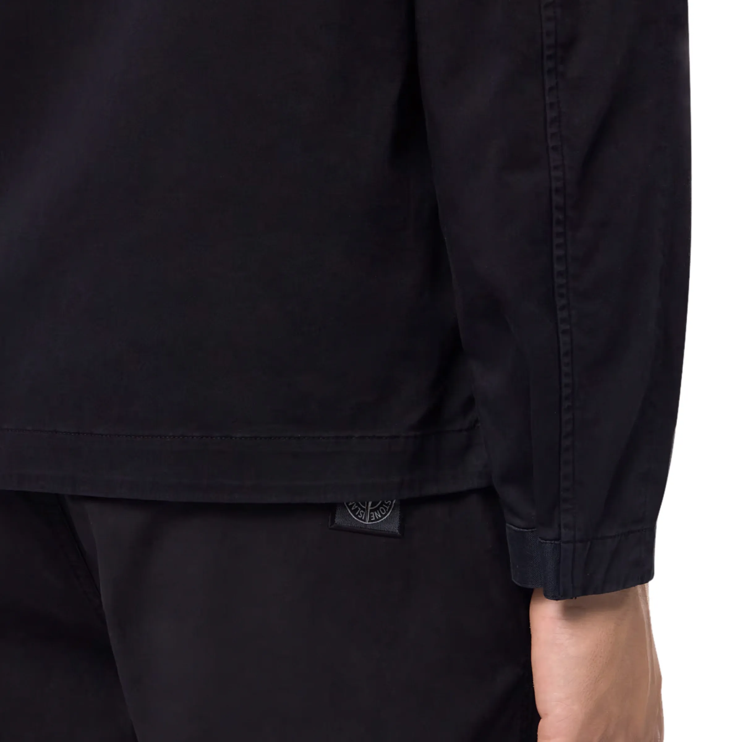 Organic Stretch Cotton Shirt in Black sold by MARAIS product image thumbnail 5
