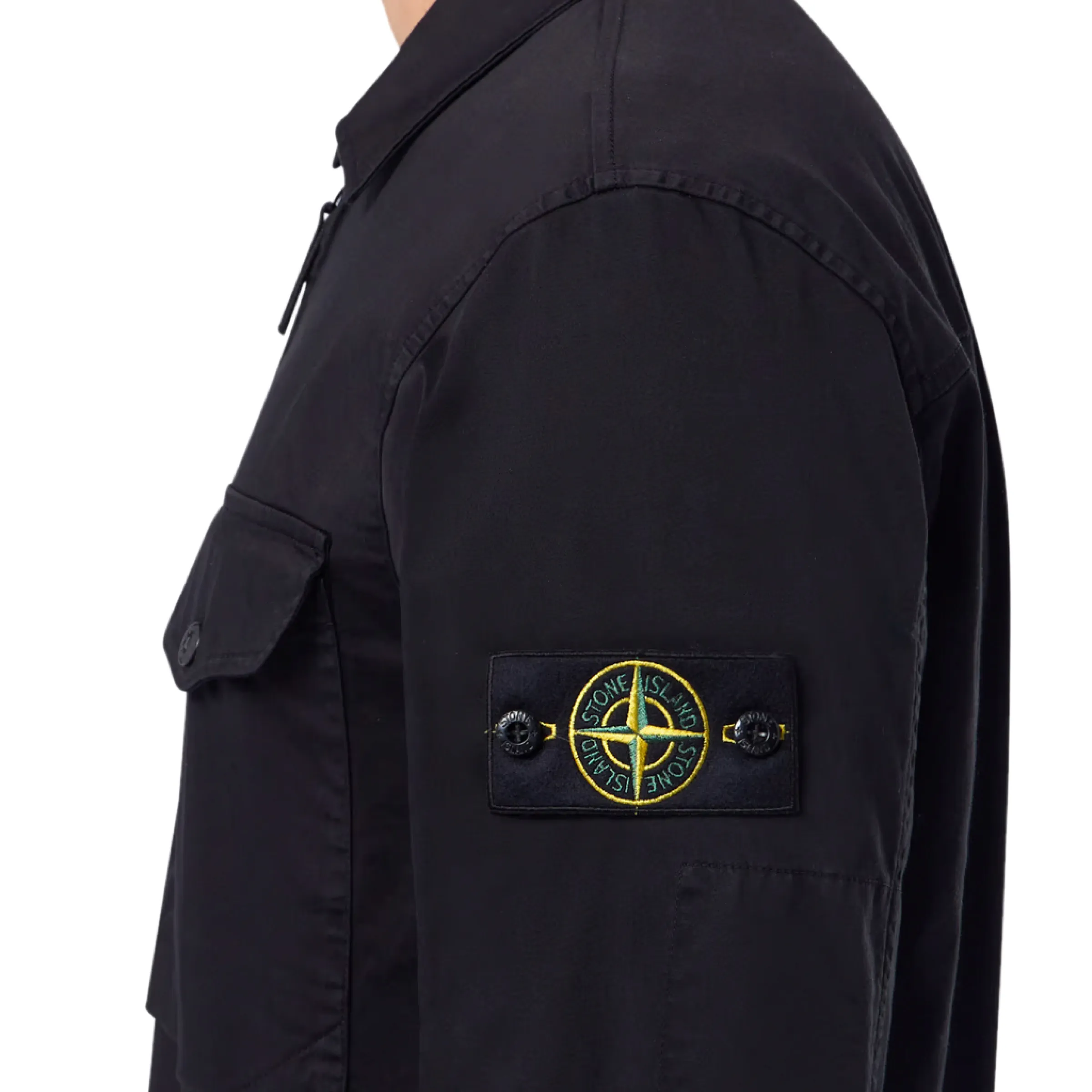 Organic Stretch Cotton Shirt in Black sold by MARAIS product image thumbnail 3