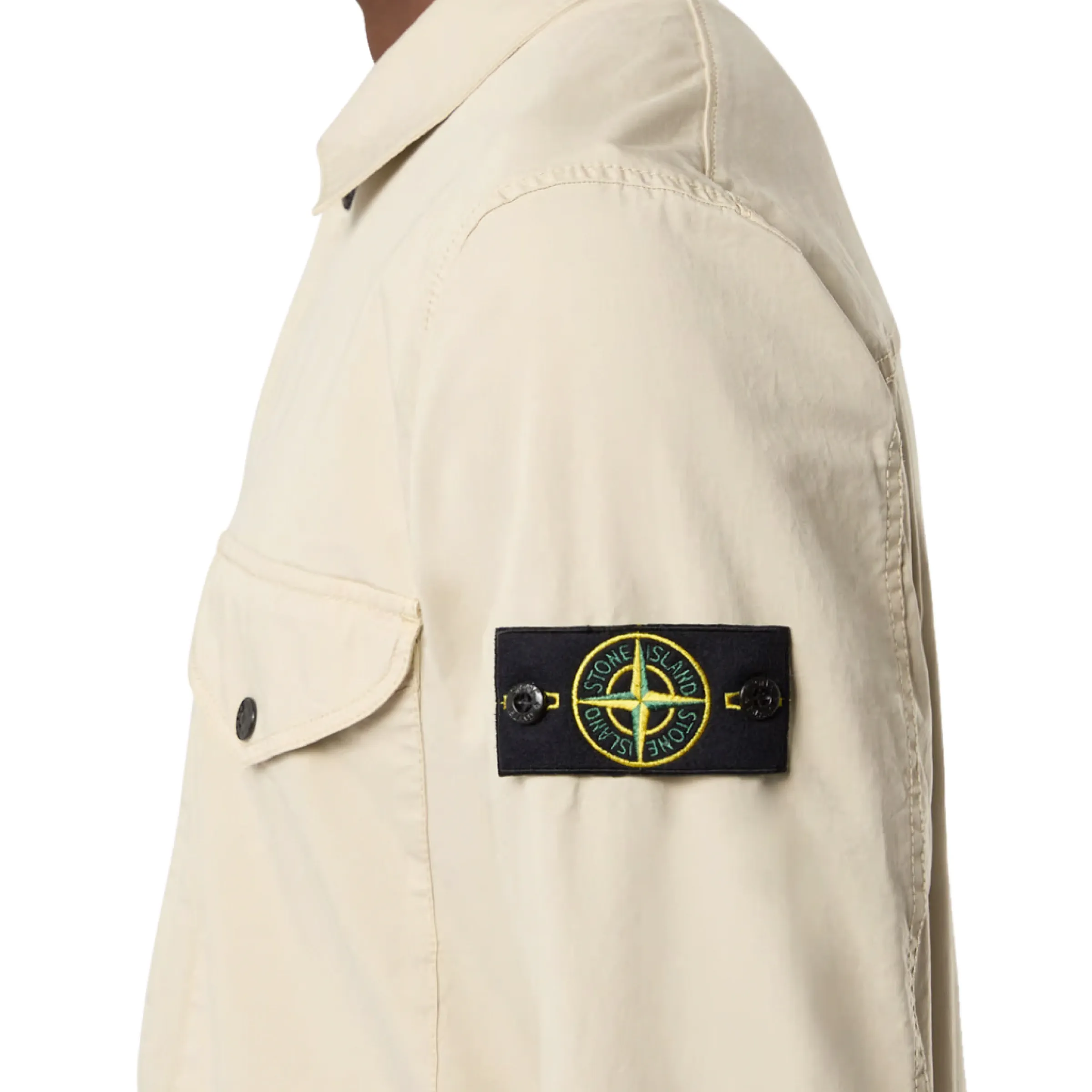 Supima Cotton Overshirt in Plaster sold by MARAIS product image thumbnail 3