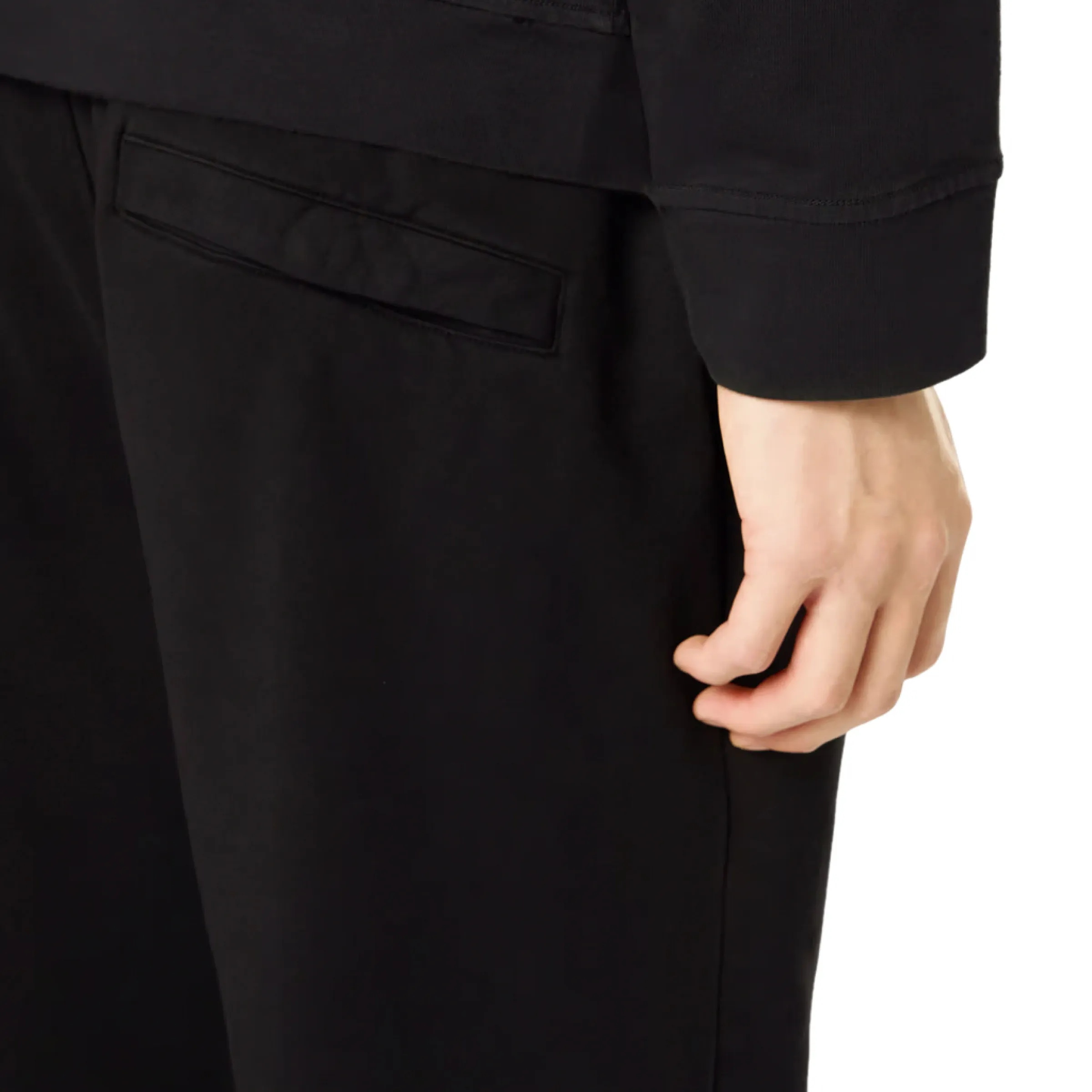 Cotton Fleece Patch Track Pants in Black sold by MARAIS product image thumbnail 5