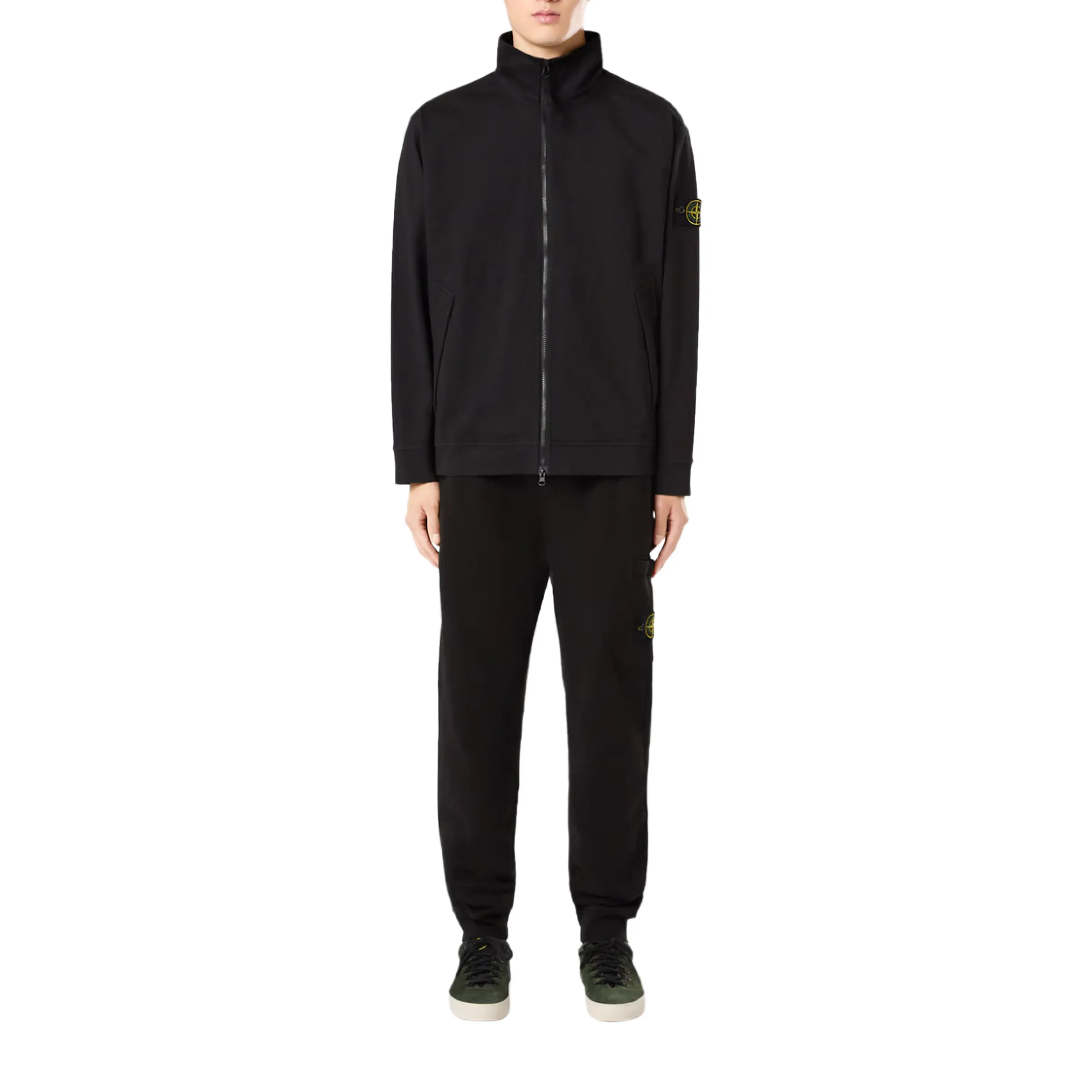 Cotton Fleece Patch Track Pants in Black sold by MARAIS product image thumbnail 4
