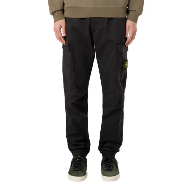 Stone Island Compass Cargo Pants in Black sold by MARAIS