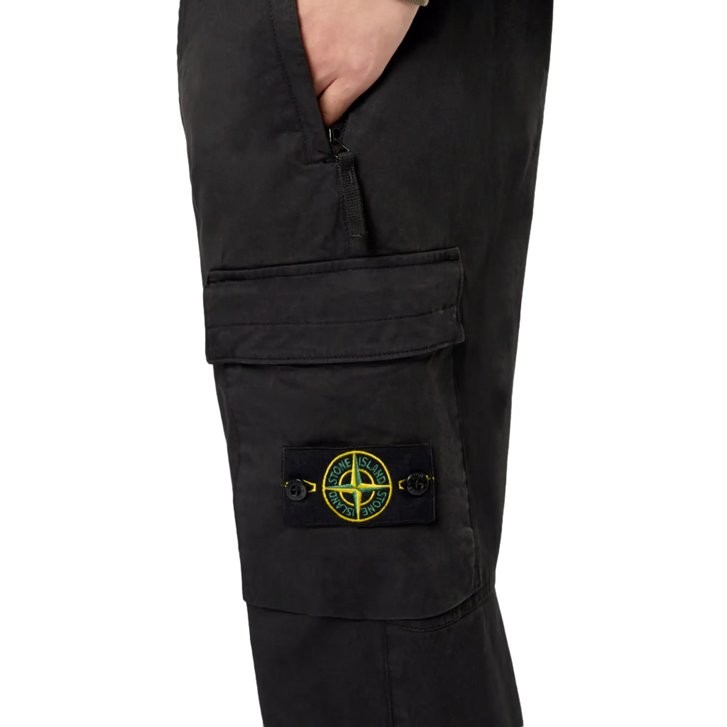 Stone Island Compass Cargo Pants in Black sold by MARAIS product image thumbnail 3
