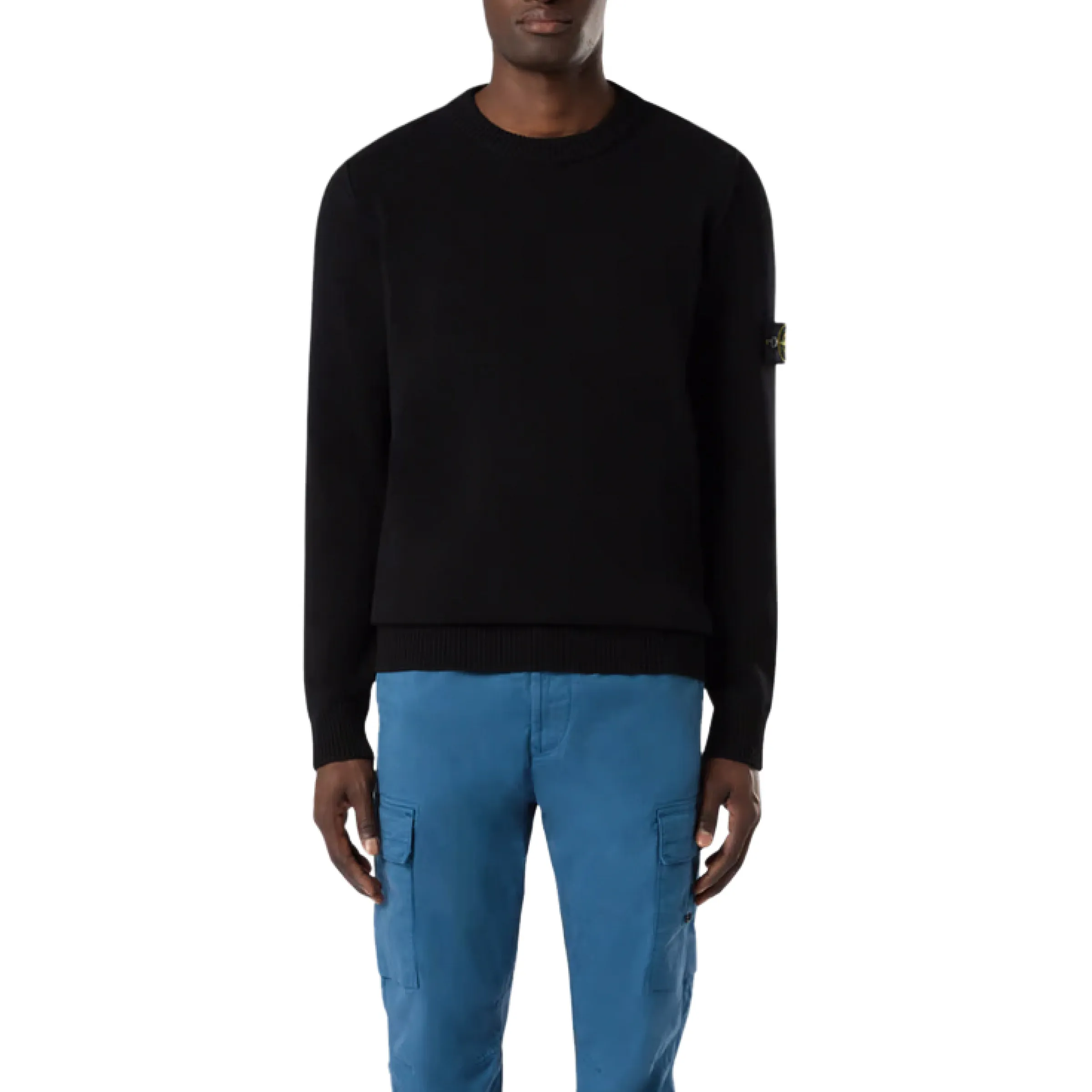 Lamb Wool Knit Sweater in Black sold by MARAIS