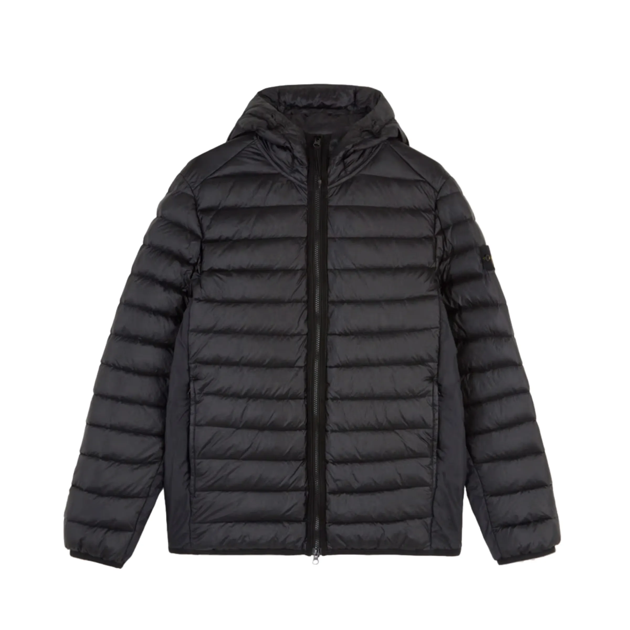 Lightweight Hooded Down Jacket in Black sold by MARAIS product image thumbnail 2