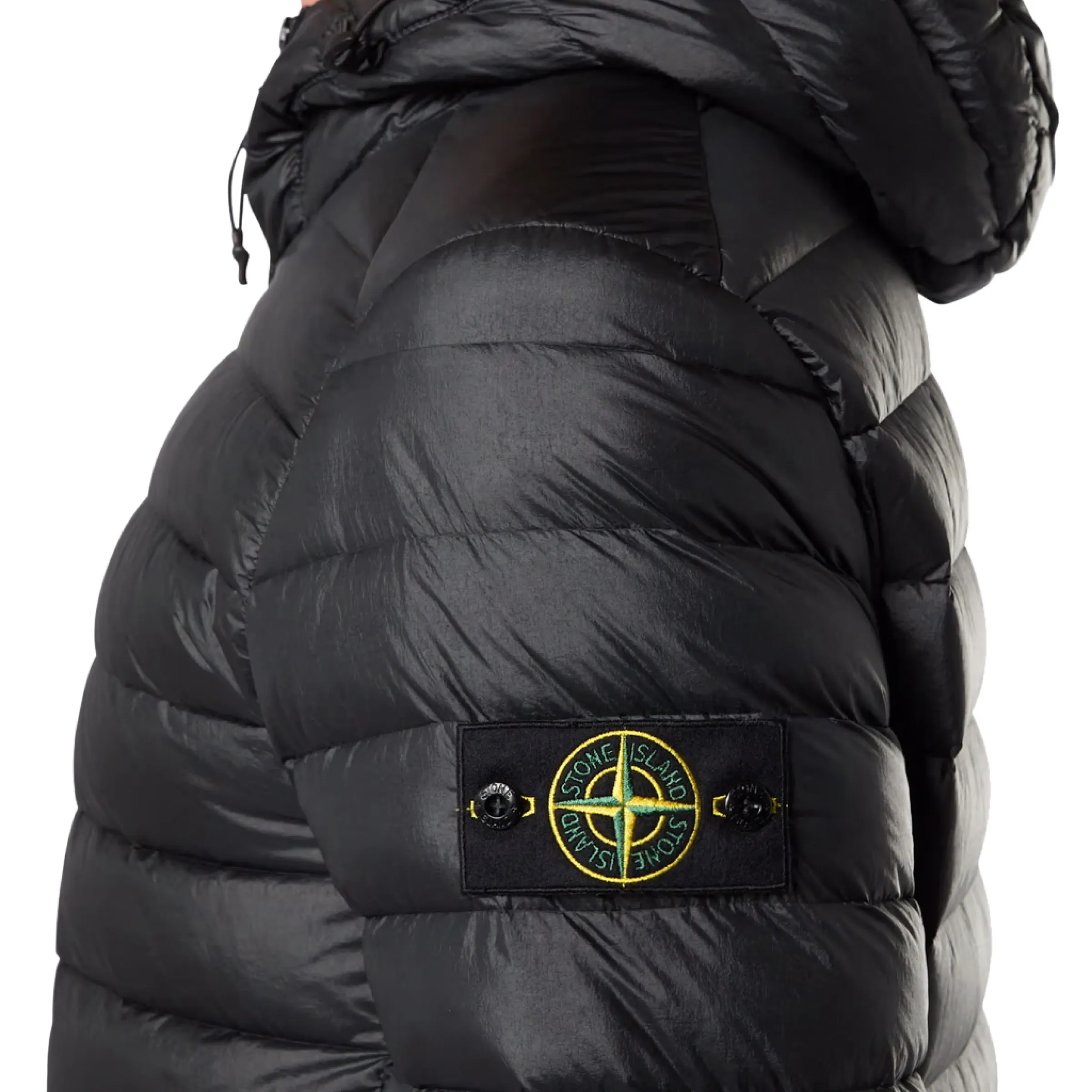 Lightweight Hooded Down Jacket in Black sold by MARAIS product image thumbnail 3