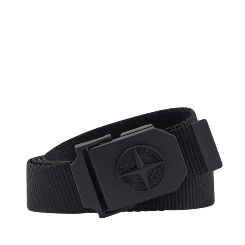Compass Buckle Belt in Black sold by MARAIS