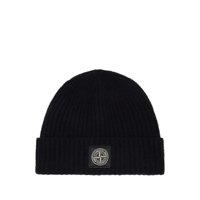 Geelong Wool Compass Beanie in Black sold by MARAIS