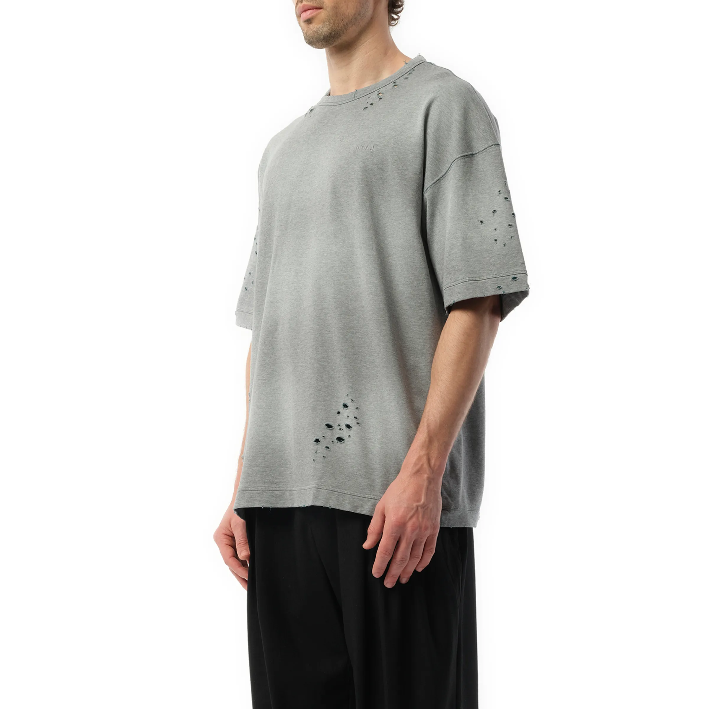 Single Stitch Vintage Distressed T-Shirt in Grey sold by MARAIS product image thumbnail 5