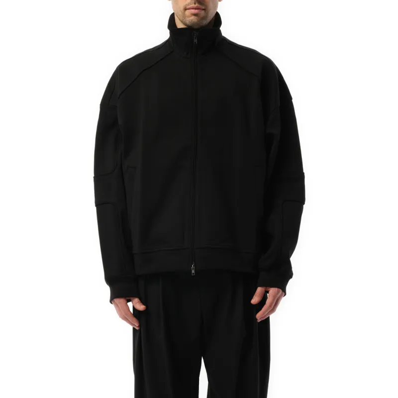 Racer Detail  Zip-up Jacket in Black sold by MARAIS