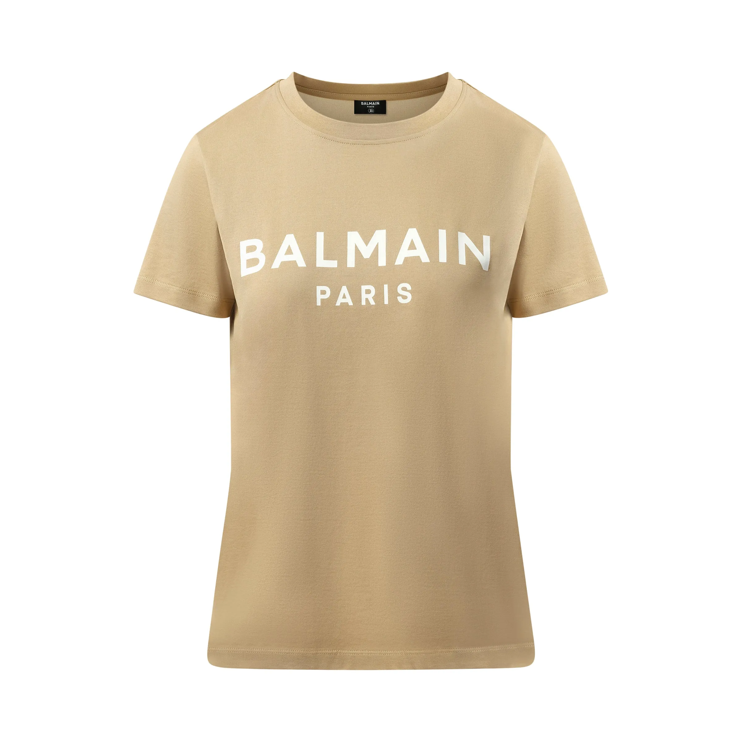 3 Button Printed Balmain T-Shirt in Beige/White sold by MARAIS product image thumbnail 2