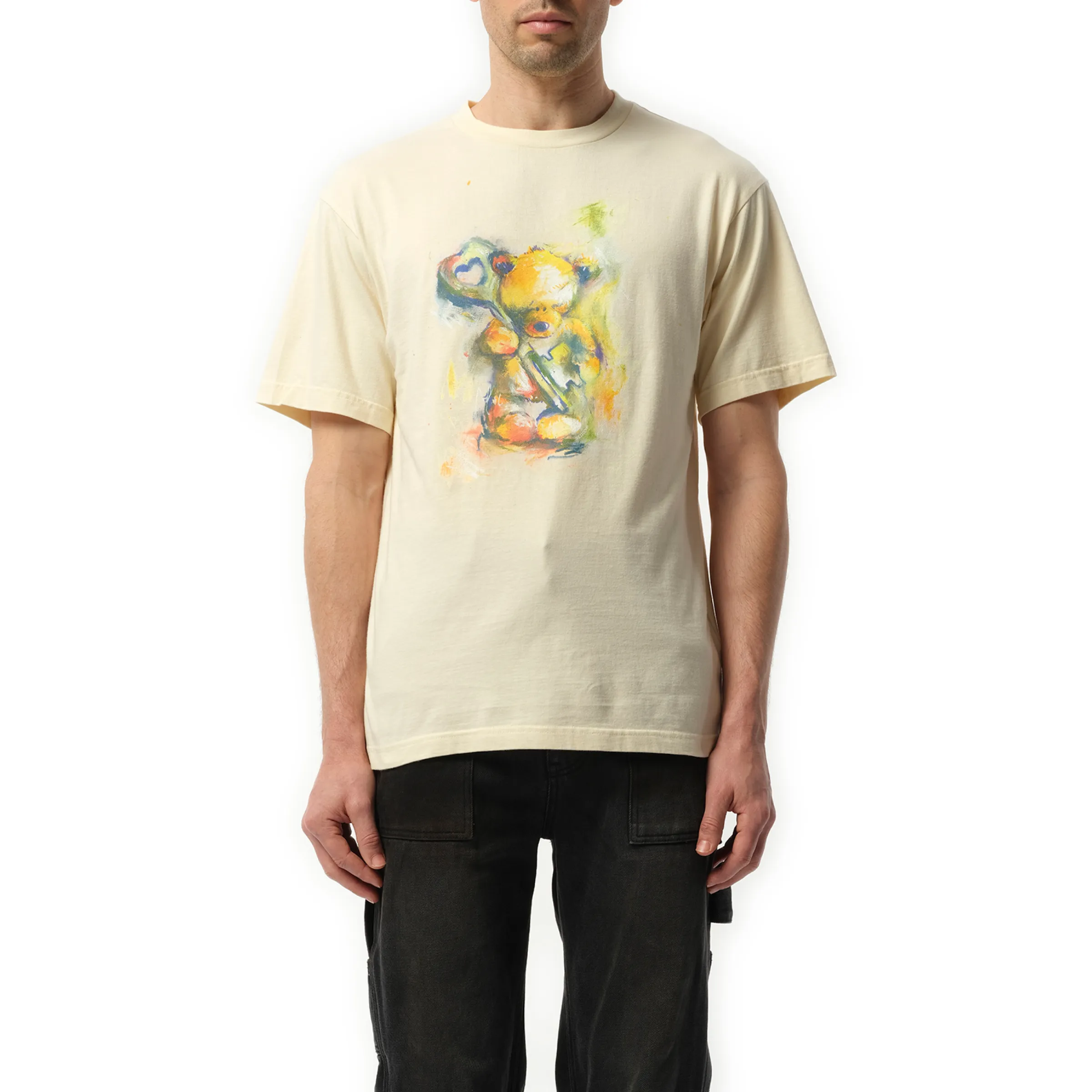 Teddy Bear with Key T-Shirt in Beige sold by MARAIS