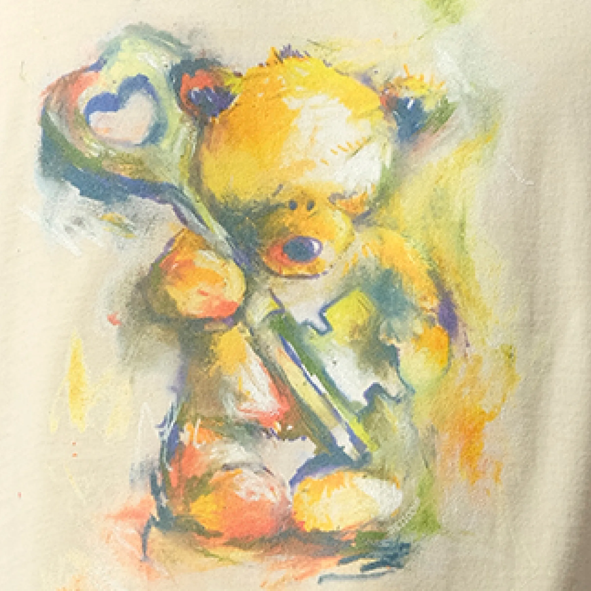 Teddy Bear with Key T-Shirt in Beige sold by MARAIS product image thumbnail 3