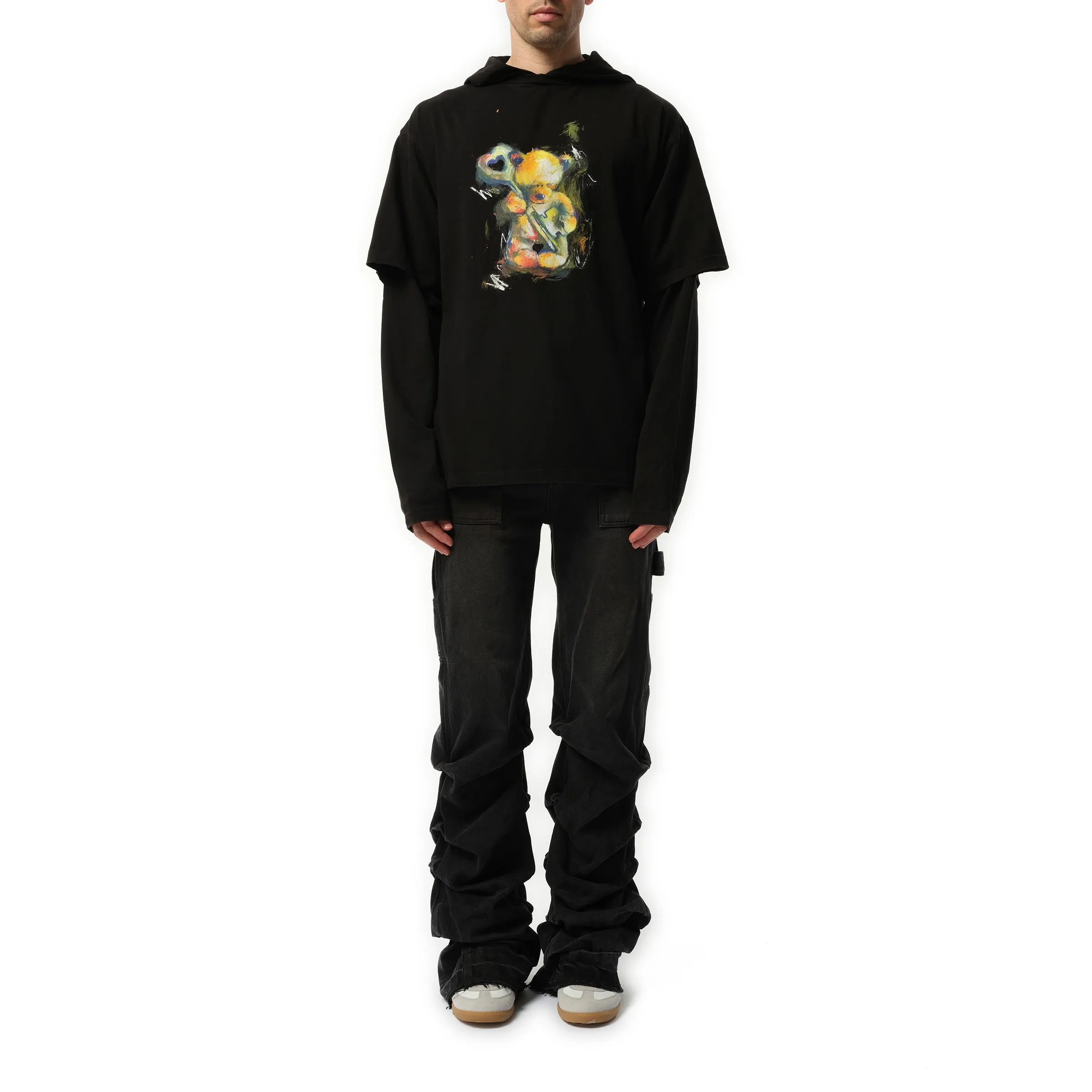 Teddy Bear With Key Hoodie in Black sold by MARAIS product image thumbnail 4