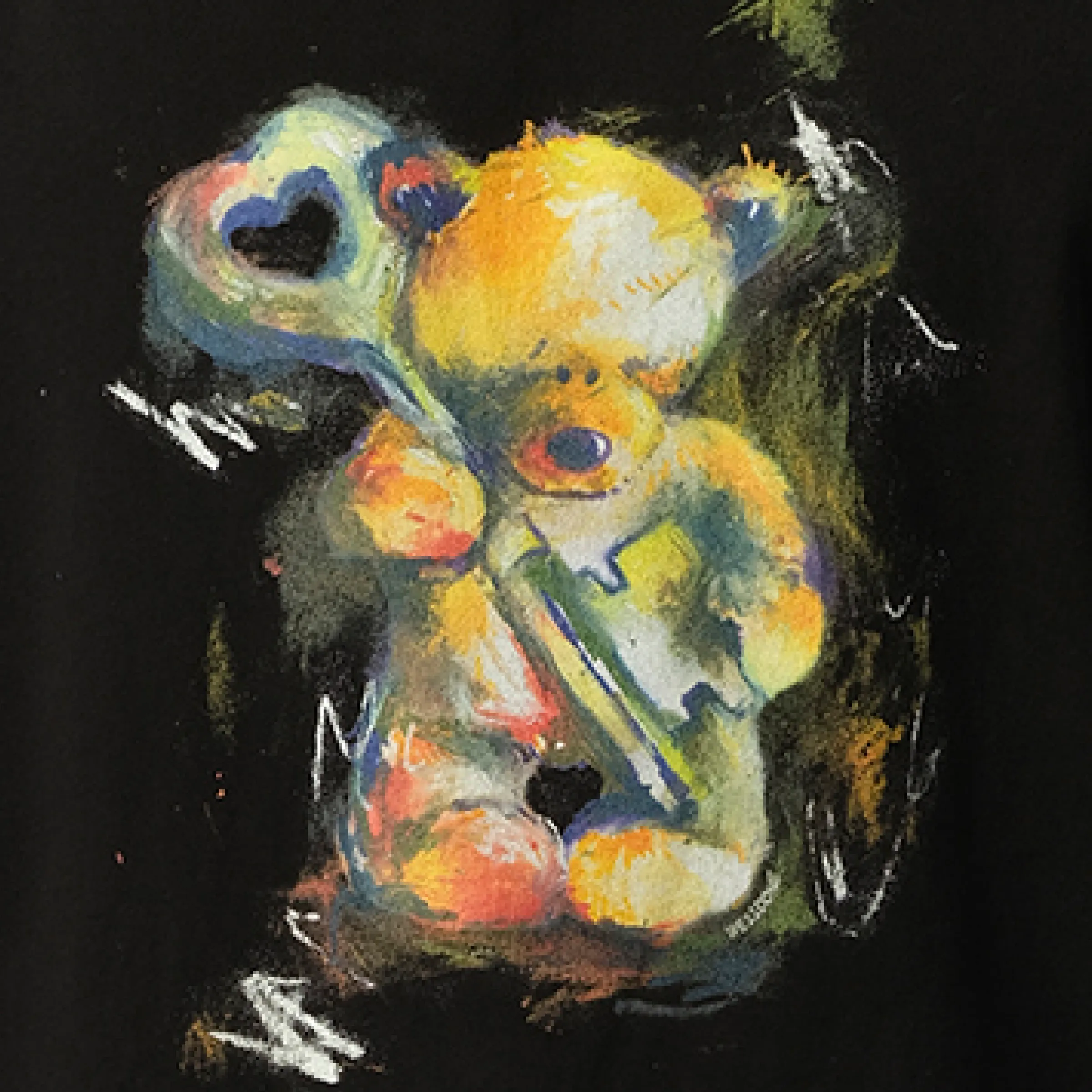 Teddy Bear With Key Hoodie in Black sold by MARAIS product image thumbnail 3