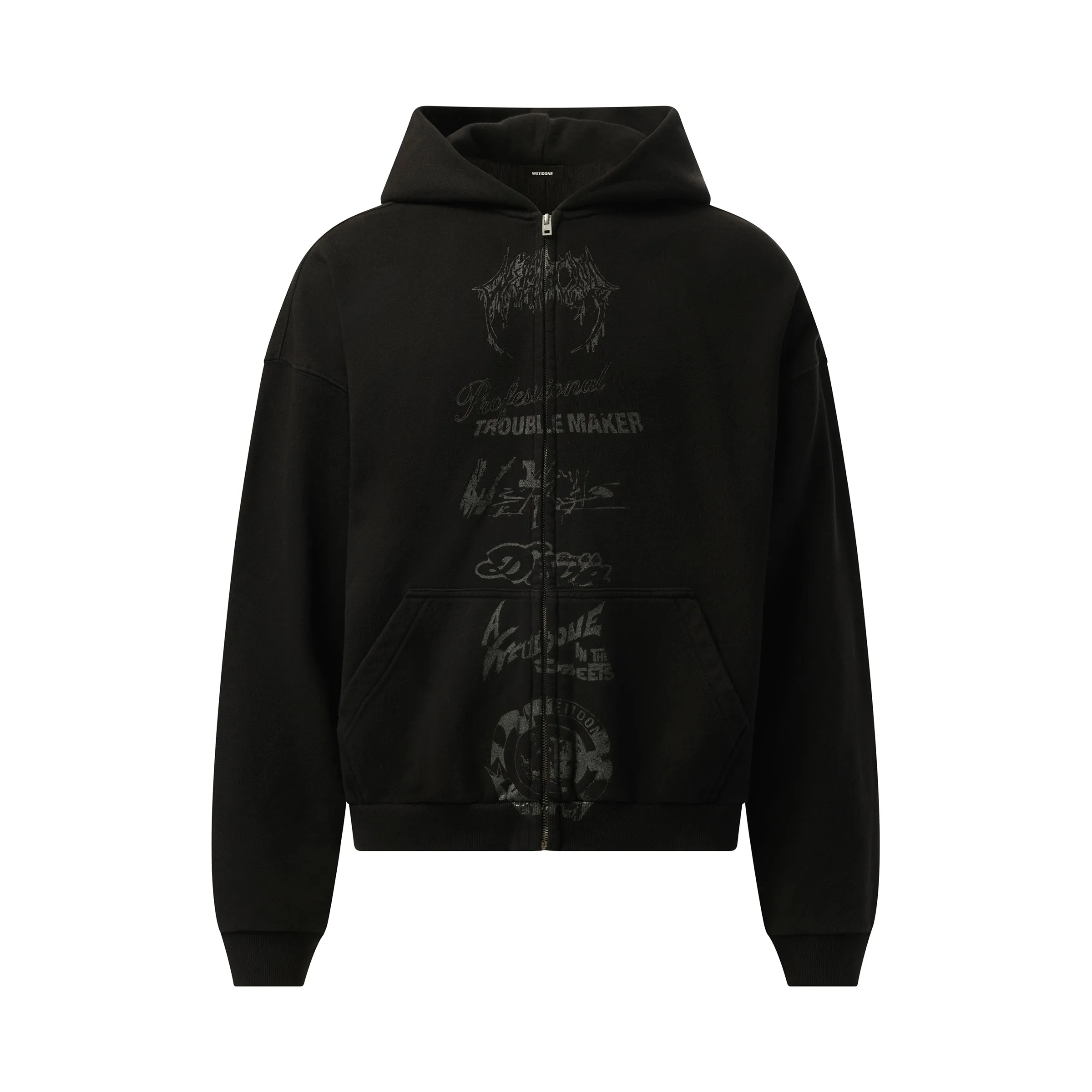 Multi Logo Zip-Up Hoodie in Black sold by MARAIS product image thumbnail 2