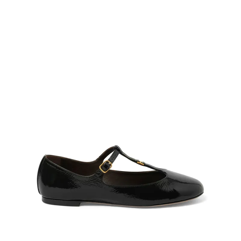 Marcie Flat Sandals in  Black sold by MARAIS