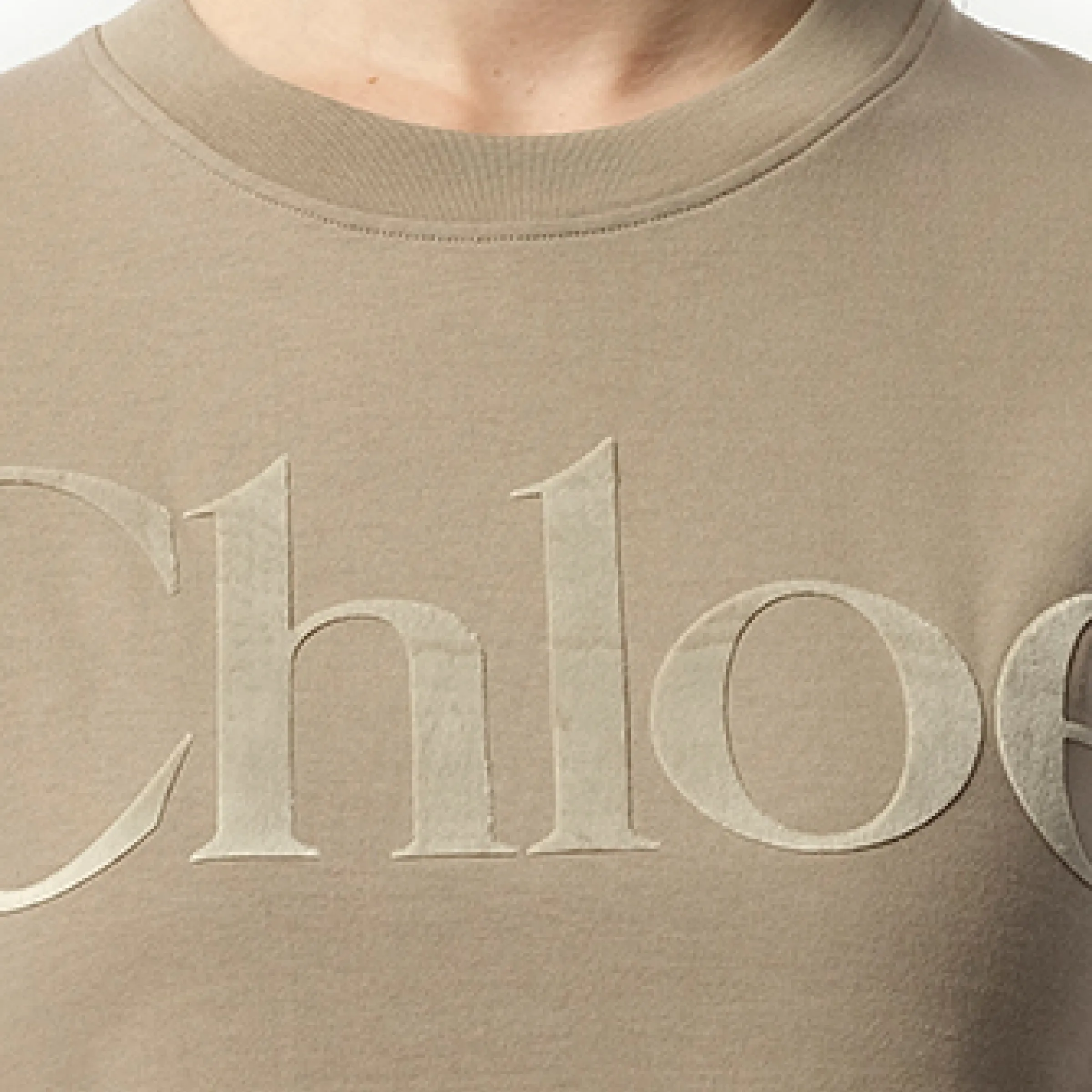 Chloe Logo T-Shirt in Powder Grey sold by MARAIS product image thumbnail 3