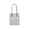 Cannes Vertical Tote GM with Stripes in Champagne sold by MARAIS