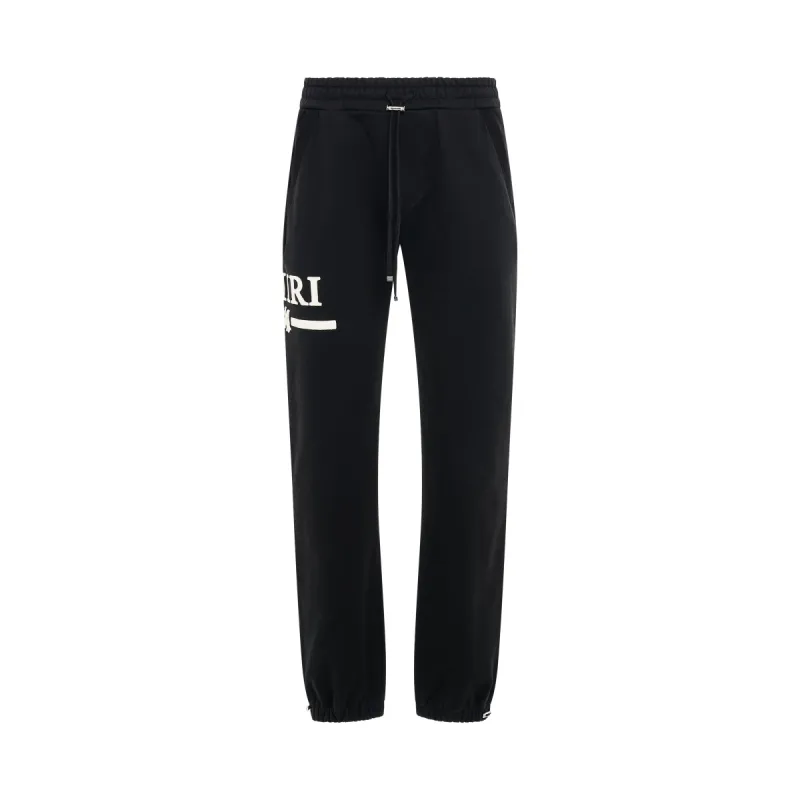 MA Bar Applique Sweatpant in Black sold by MARAIS