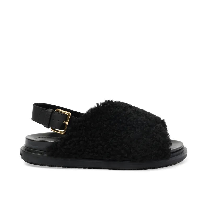 Fussbett Incrocioco Sandals in Black sold by MARAIS
