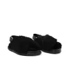 Fussbett Incrocioco Sandals in Black sold by MARAIS