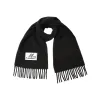 Brushed Alpaca Logo Scarf in Black sold by MARAIS