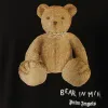 Bear in Mind Regular T-Shirt in Black/Brown sold by MARAIS