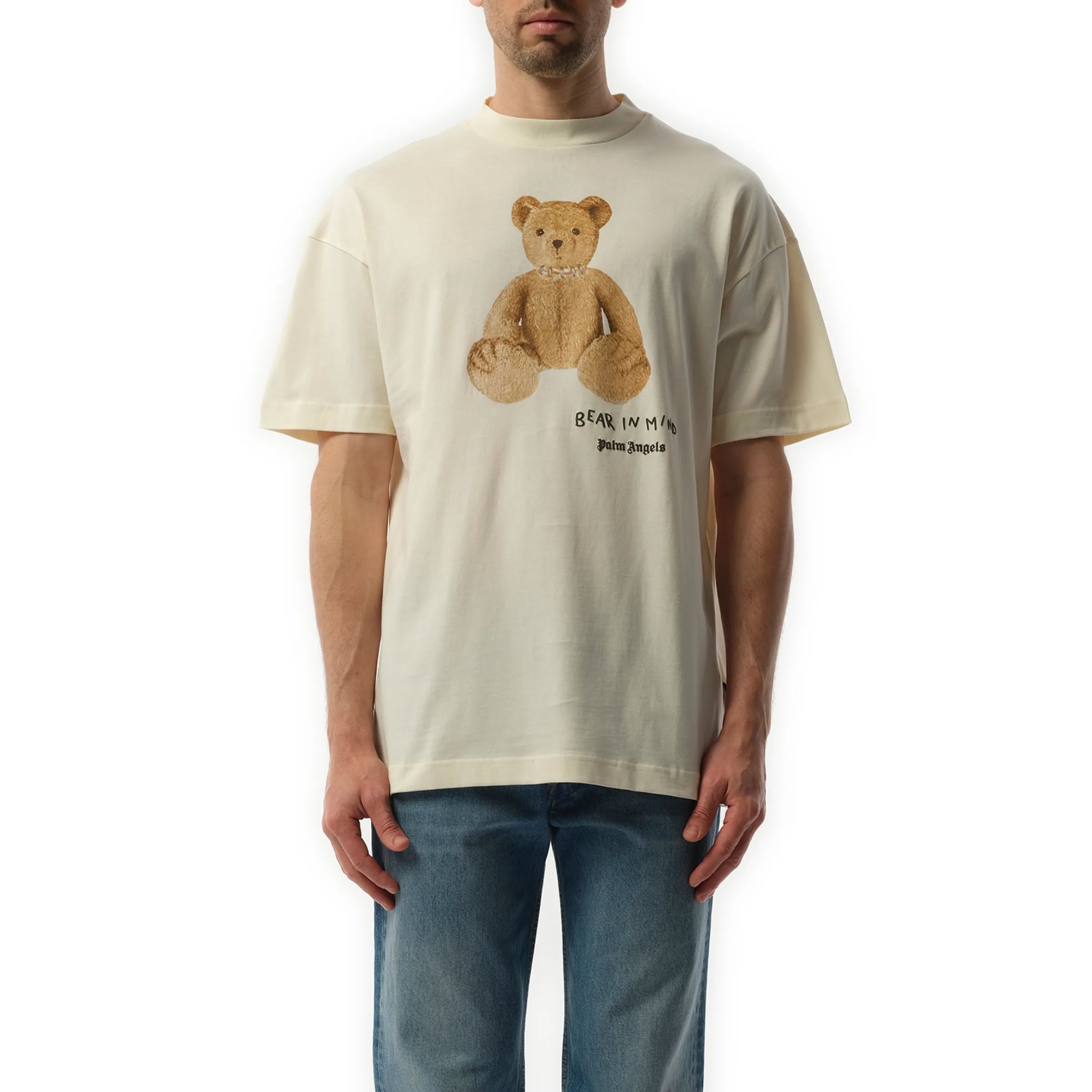 Bear in Mind Regular T-Shirt in Off White/Brown sold by MARAIS