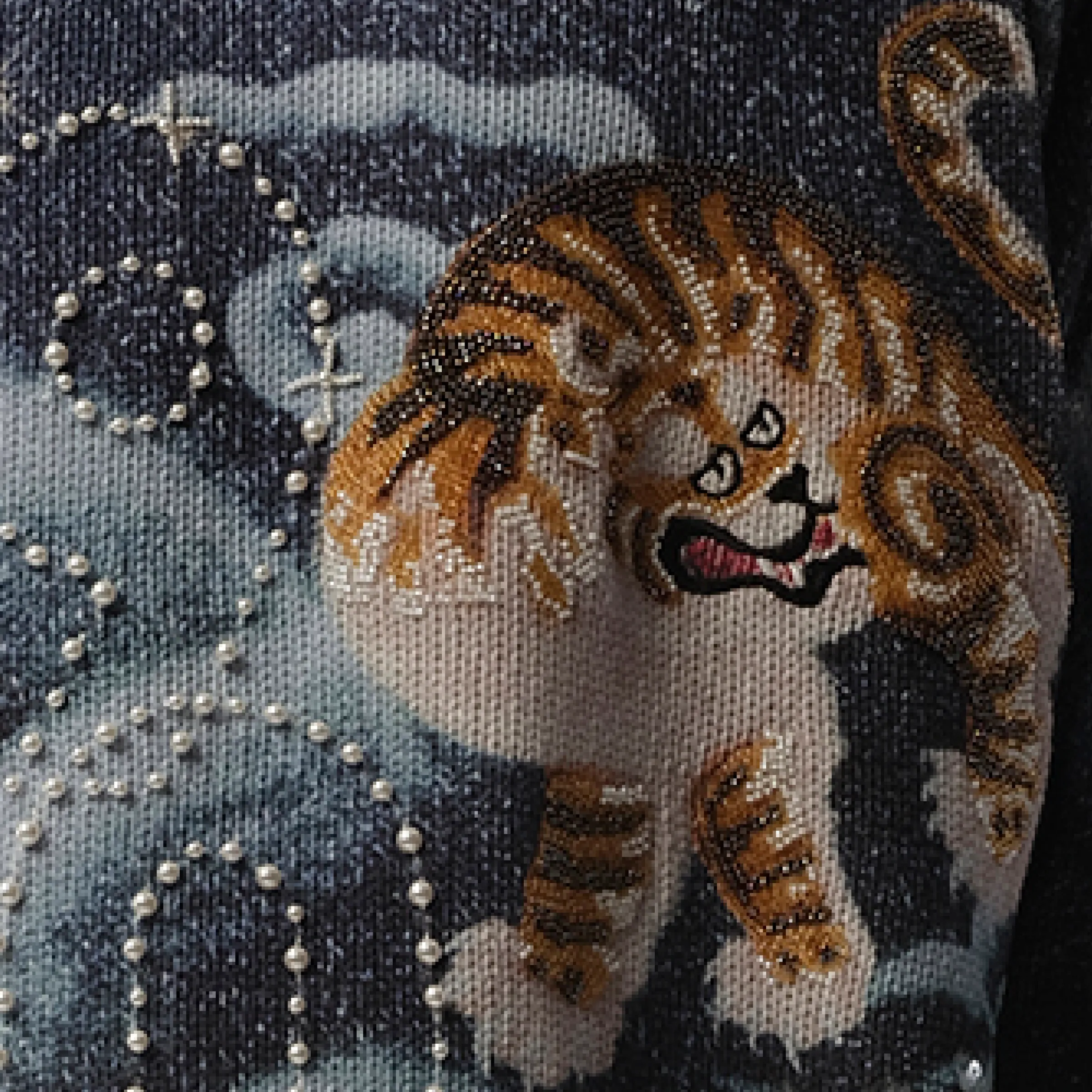 Kenzo Cloud Tiger Sweater in Midnight Blue sold by MARAIS product image thumbnail 3