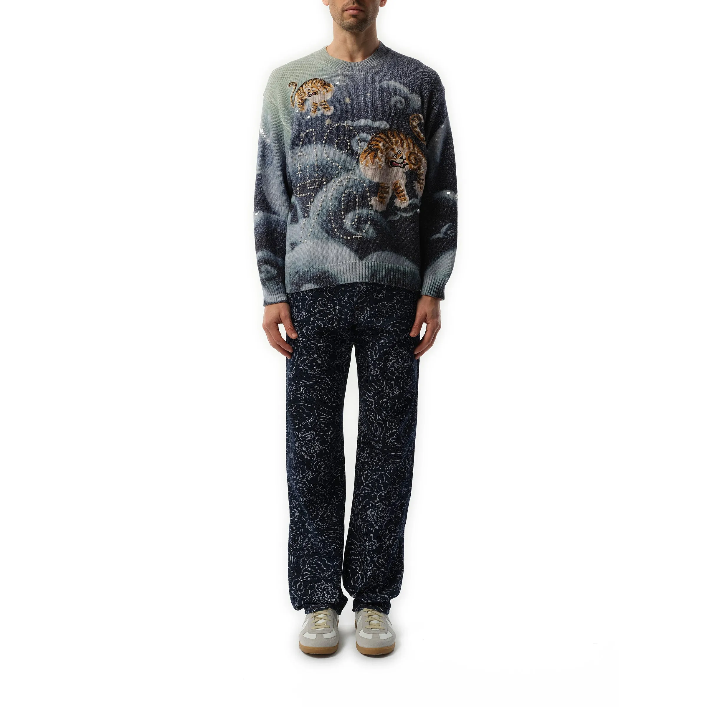 Kenzo Cloud Tiger Sweater in Midnight Blue sold by MARAIS product image thumbnail 4
