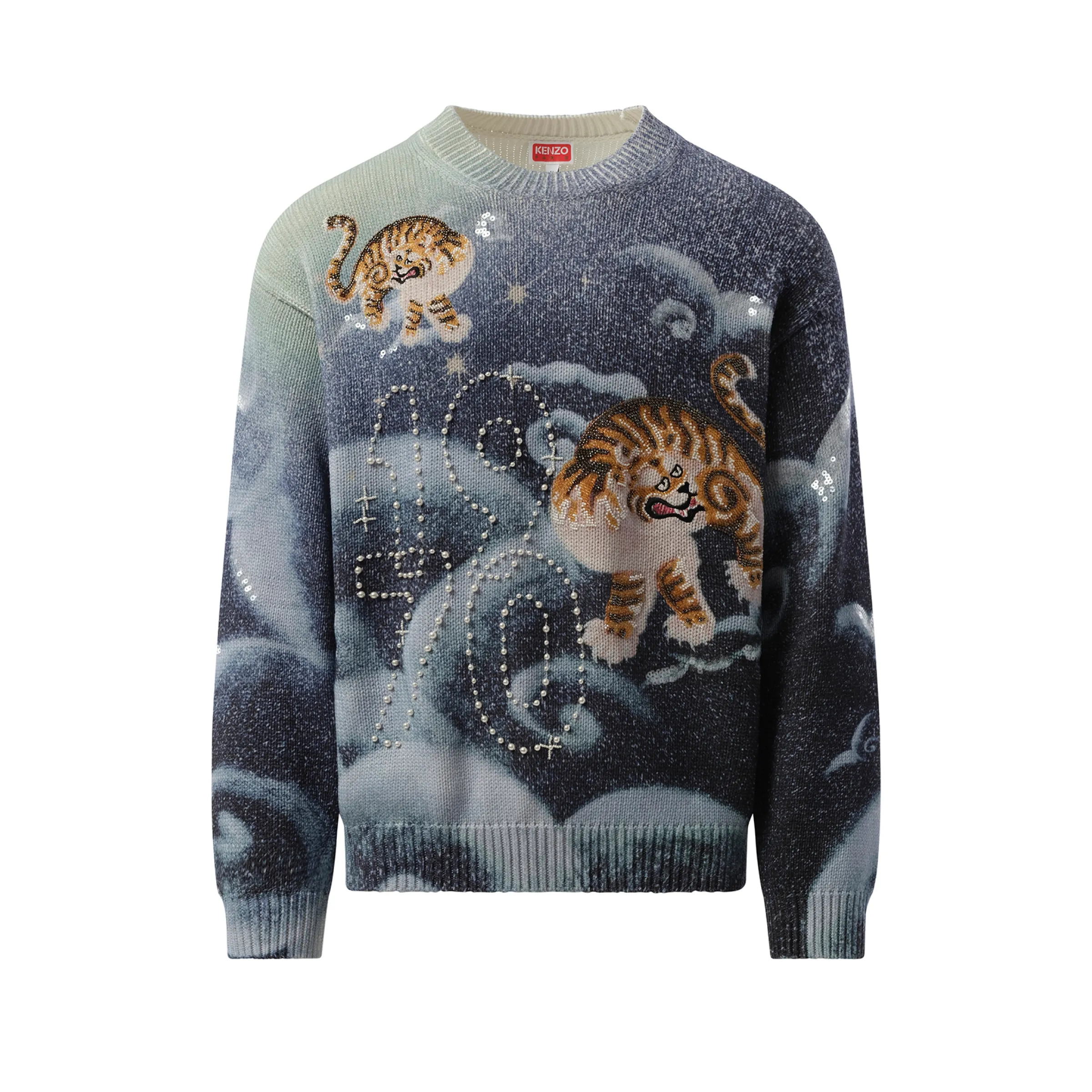 Kenzo Cloud Tiger Sweater in Midnight Blue sold by MARAIS product image thumbnail 2