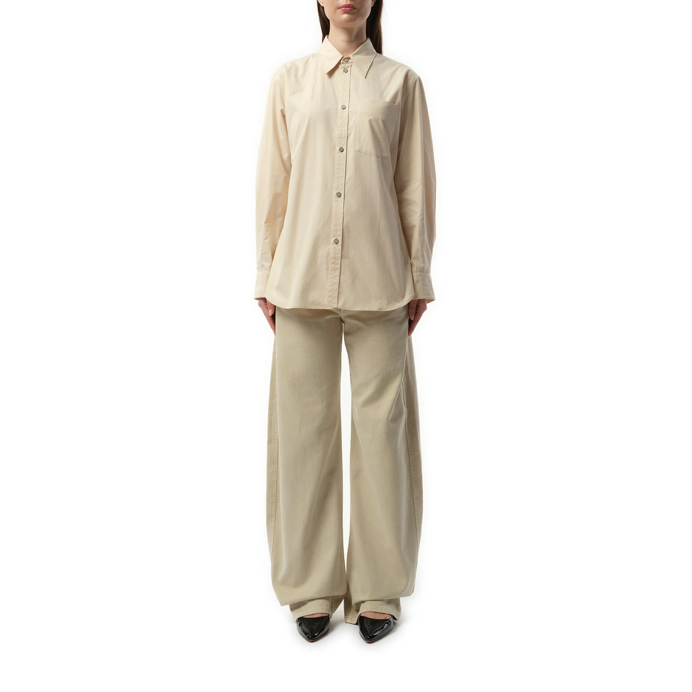 Fitted Shirt in Light Cream sold by MARAIS product image thumbnail 4