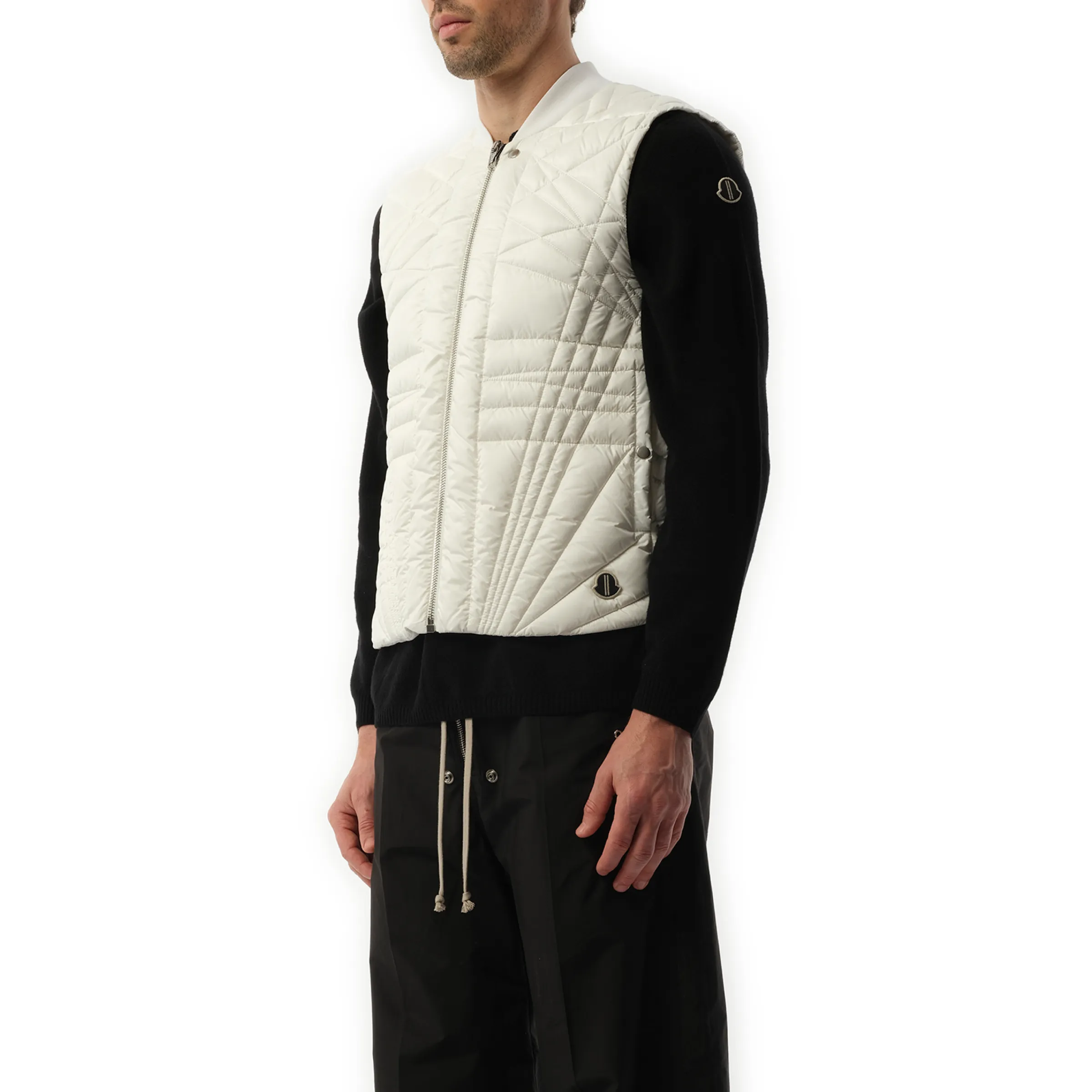 Rick Owens x Moncler Megapenta Flight Vest in Milk sold by MARAIS product image thumbnail 5