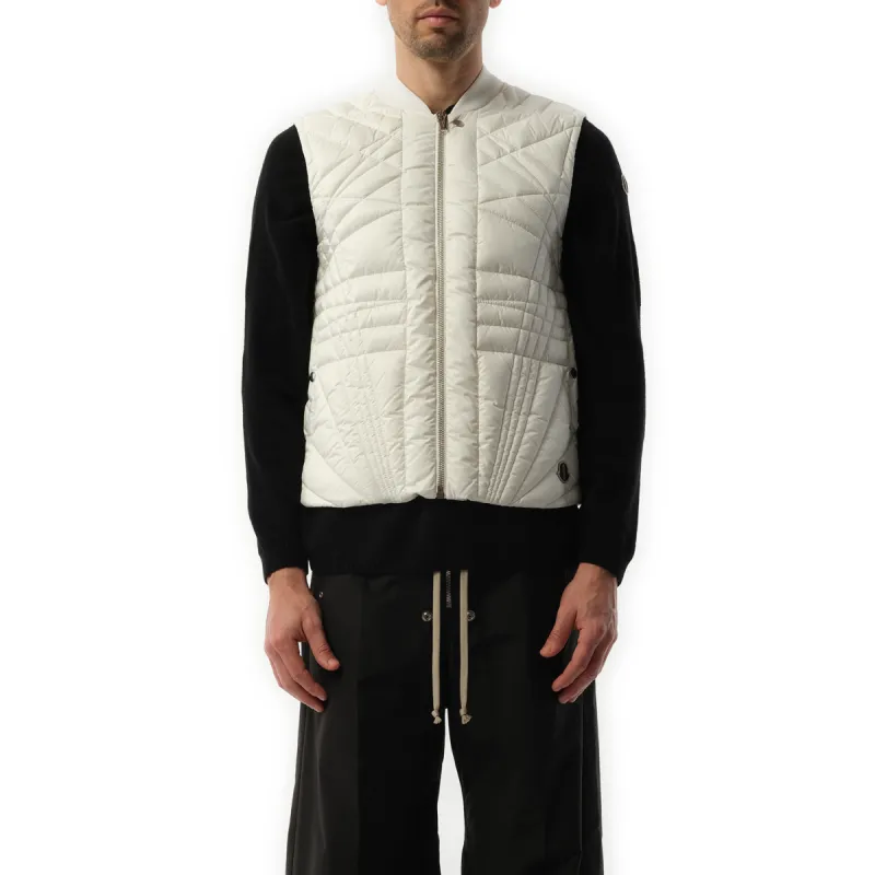 Rick Owens x Moncler Megapenta Flight Vest in Milk made by Rick Owens