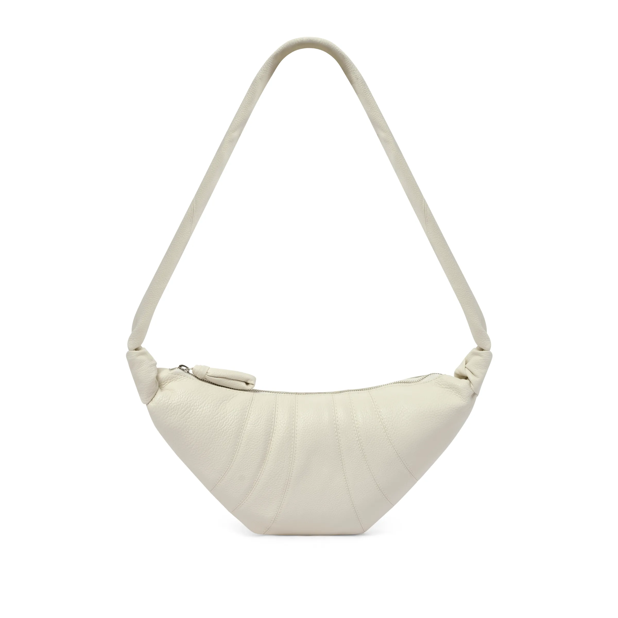 Cowhide Small Croissant Bag in Chalk sold by MARAIS