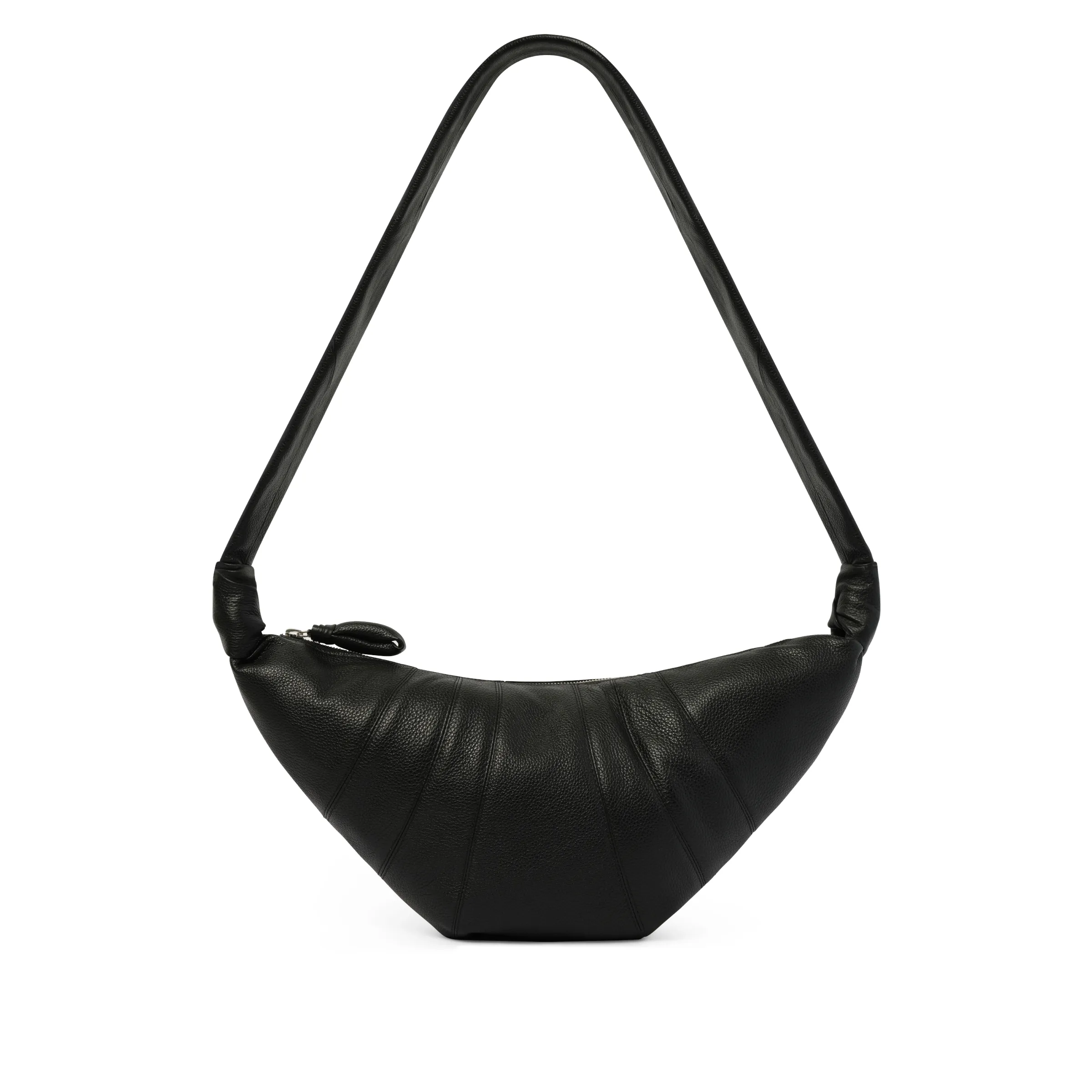 Cowhide Medium Croissant Bag in Black sold by MARAIS