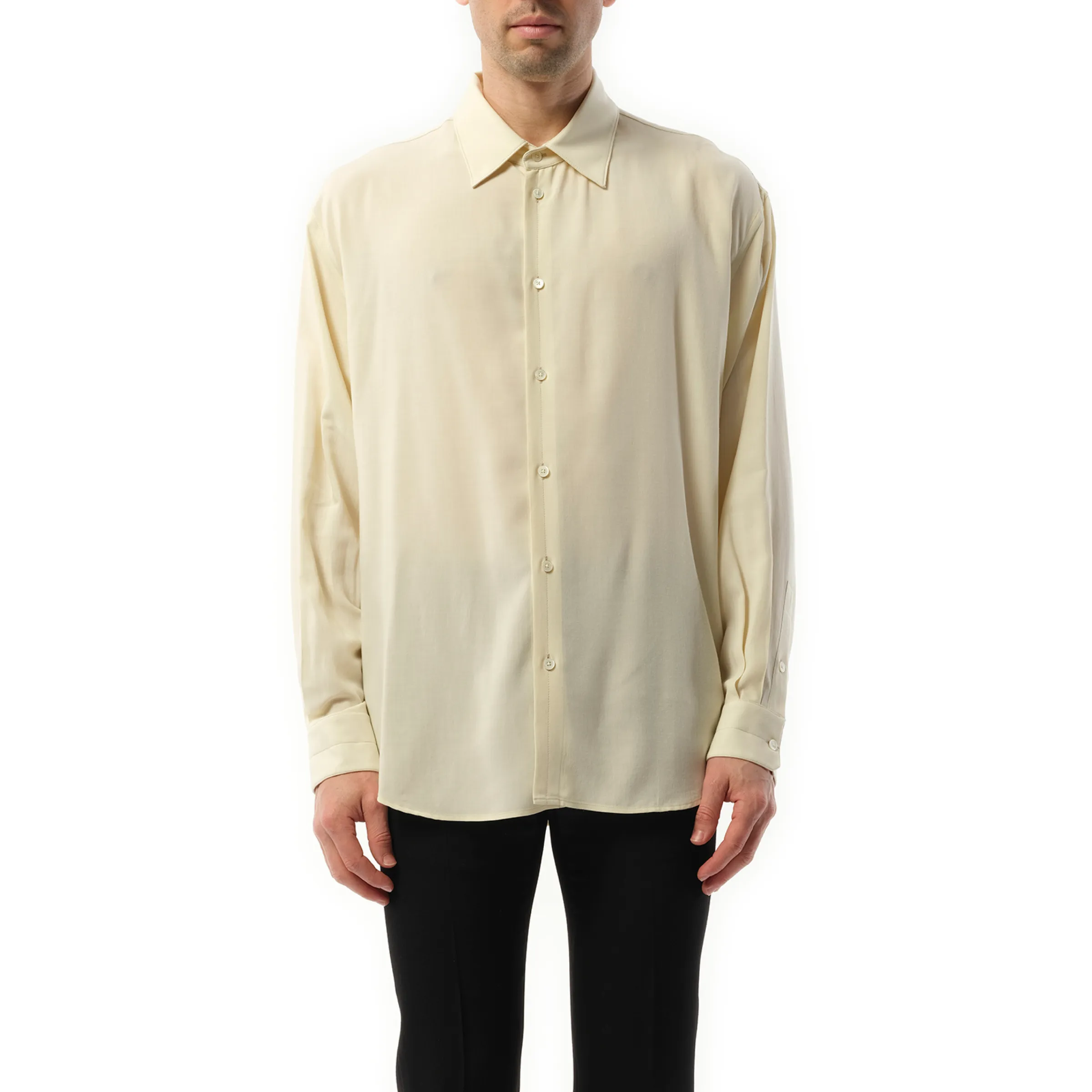 Relaxed Shirt in Cream sold by MARAIS