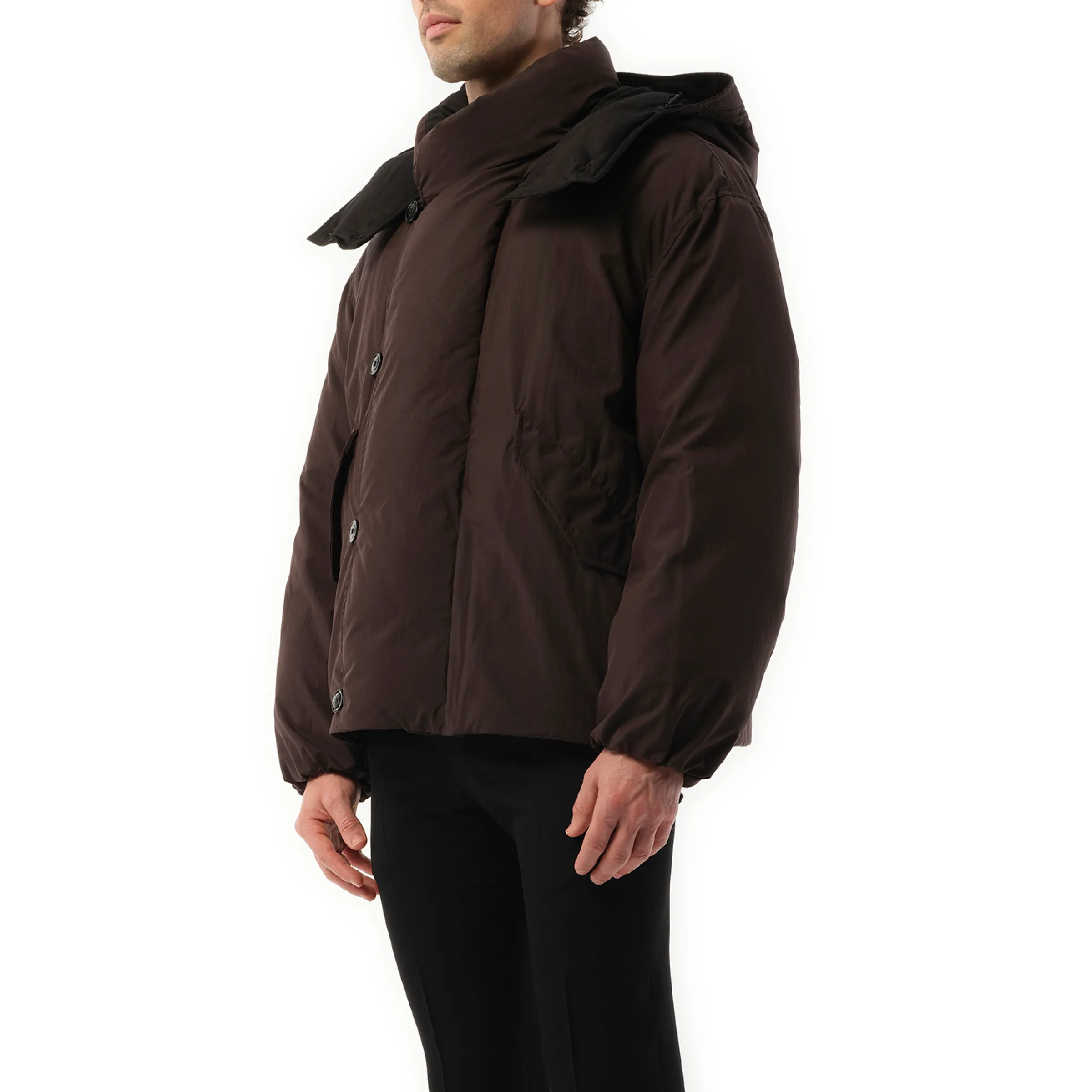 B Hooded Puffer Blouson in Espresso sold by MARAIS product image thumbnail 5