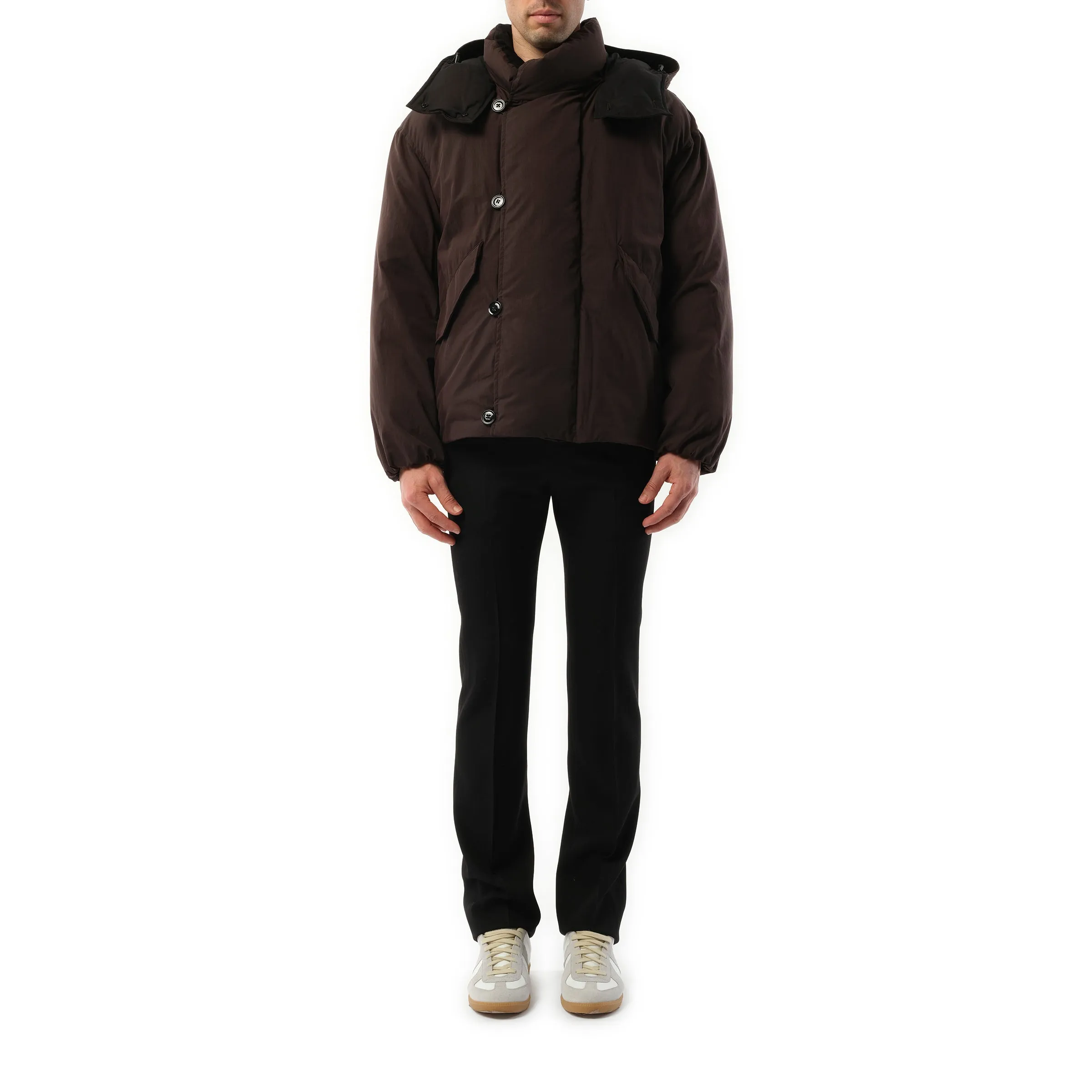 B Hooded Puffer Blouson in Espresso sold by MARAIS product image thumbnail 4