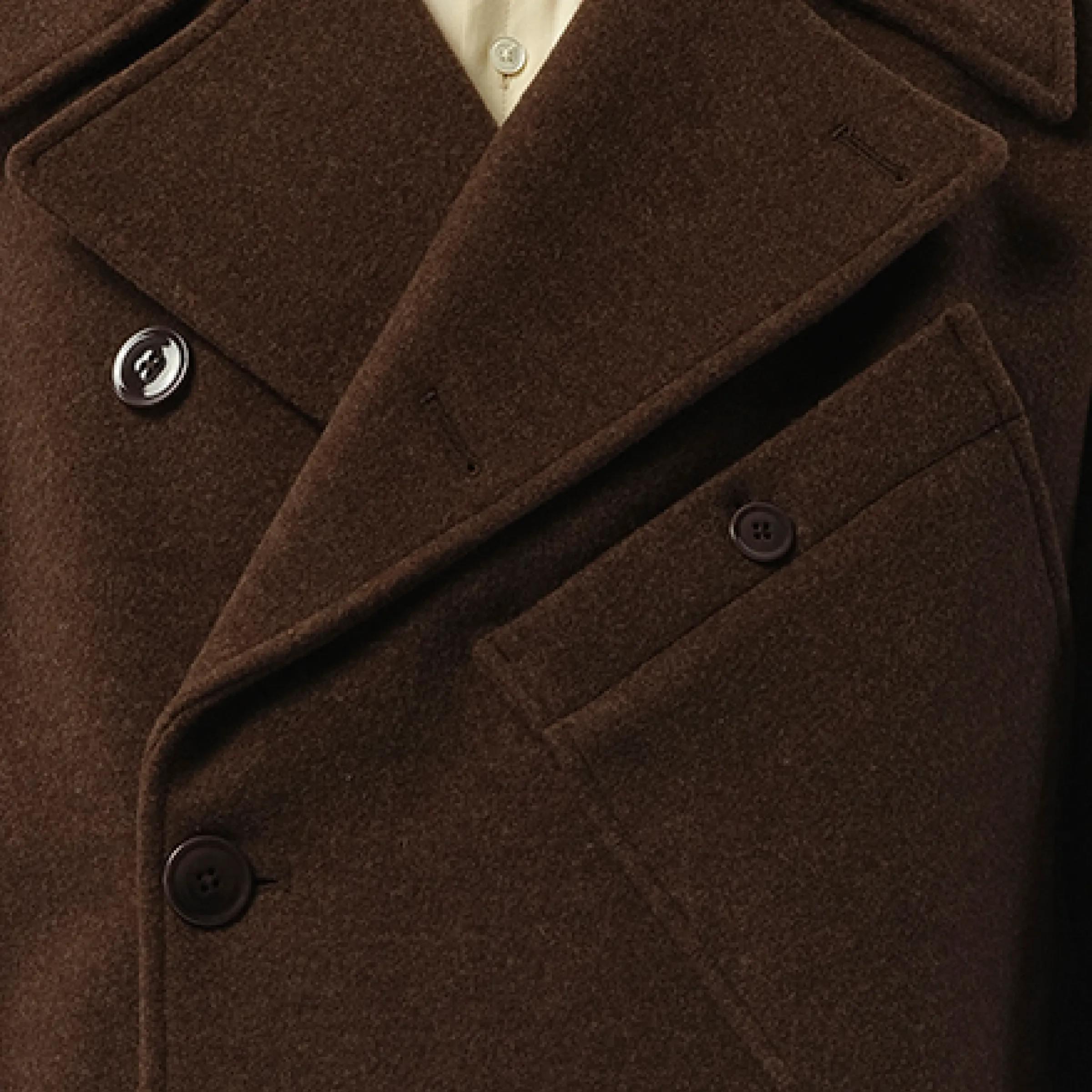 Dispatch Peacoat in Brown Chine sold by MARAIS product image thumbnail 3
