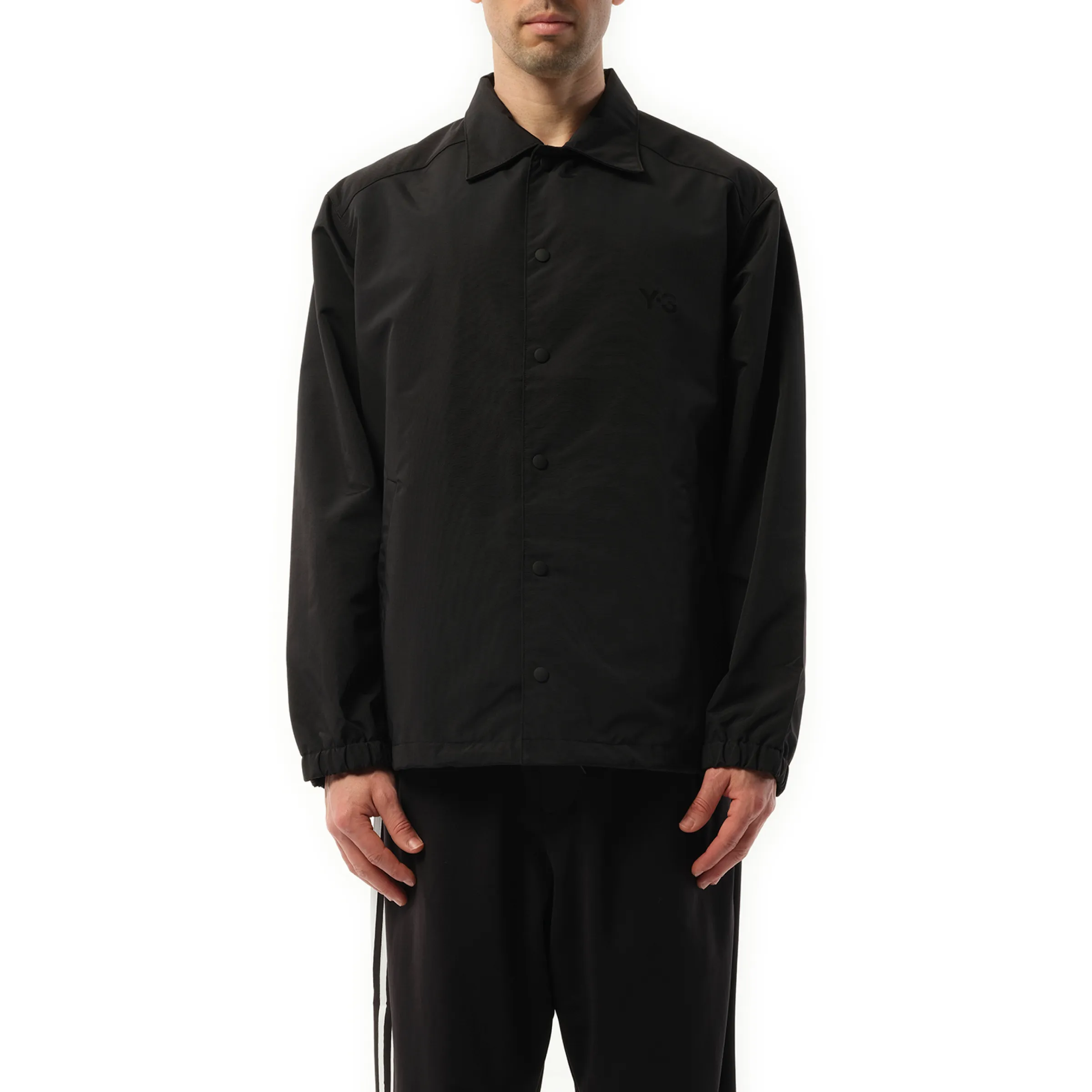 Nylon Coach Jacket in Black sold by MARAIS